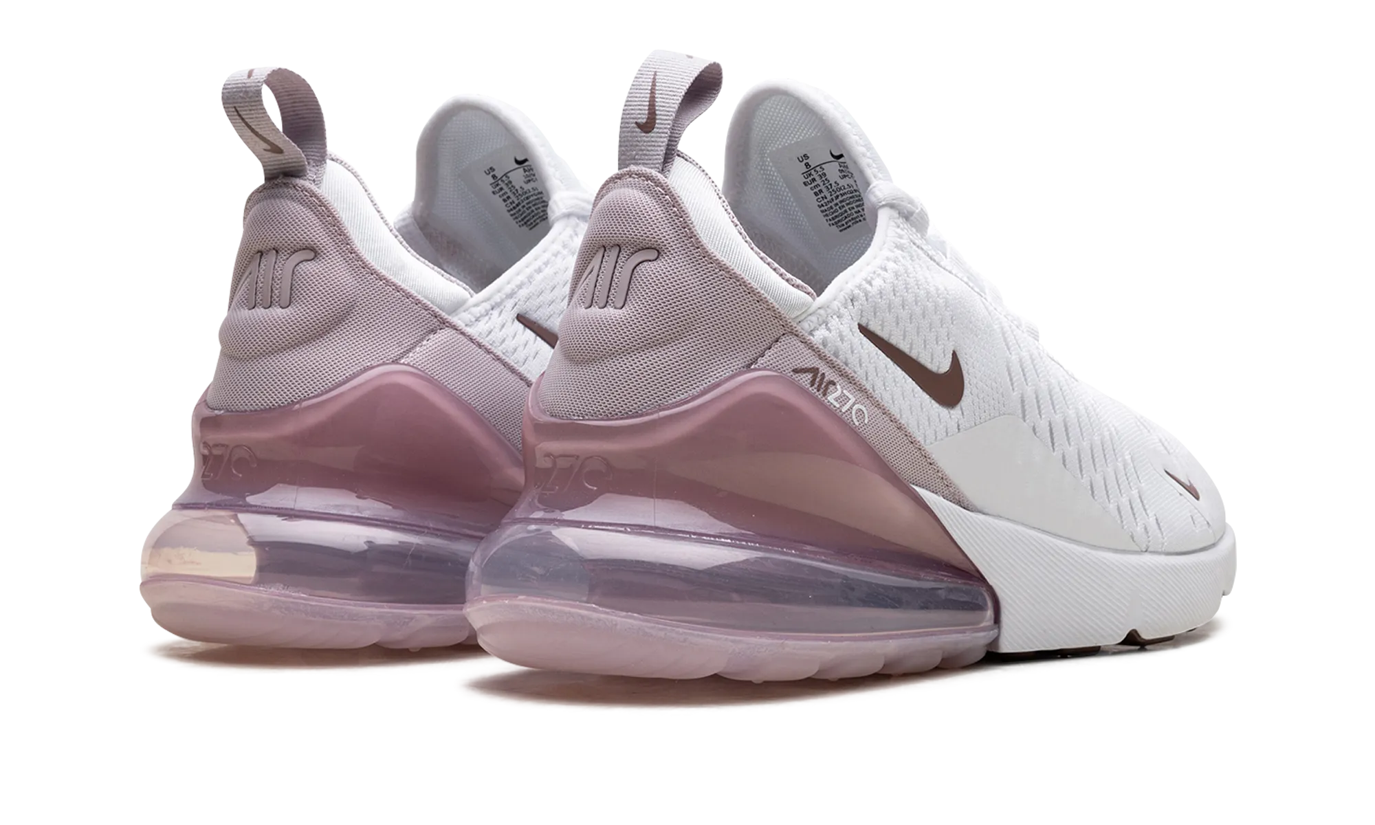 AIR MAX 270 WMNS "White Smokey Mauve Black Platinum Violet" rubber sole shoe property