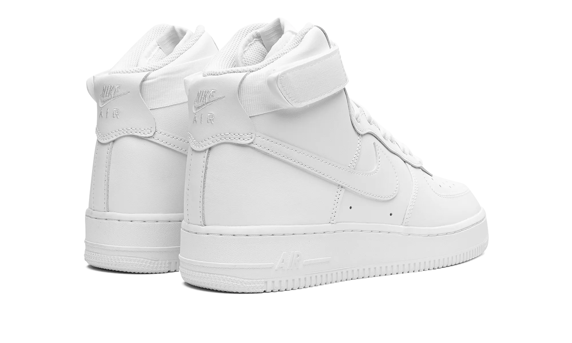 AIR FORCE 1 HIGH MNS WMNS "Triple White" Breathable Upper