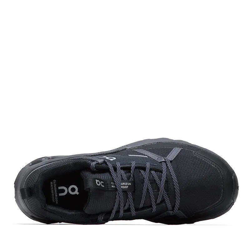 Women's On Cloudhorizon WP - Black/Eclipse On Duty Flexible Construction