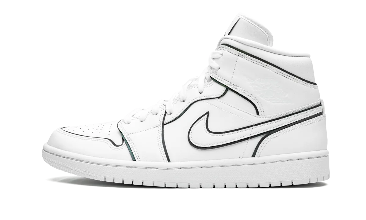 AIR JORDAN 1 MID WMNS "Iridescent Outline" Breathable Tongue
