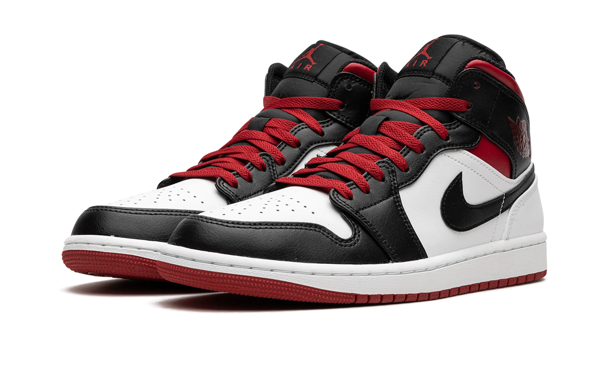 Air Jordan 1 Mid "Gym Red Black Toe" Distinctive durability Slip   On Style