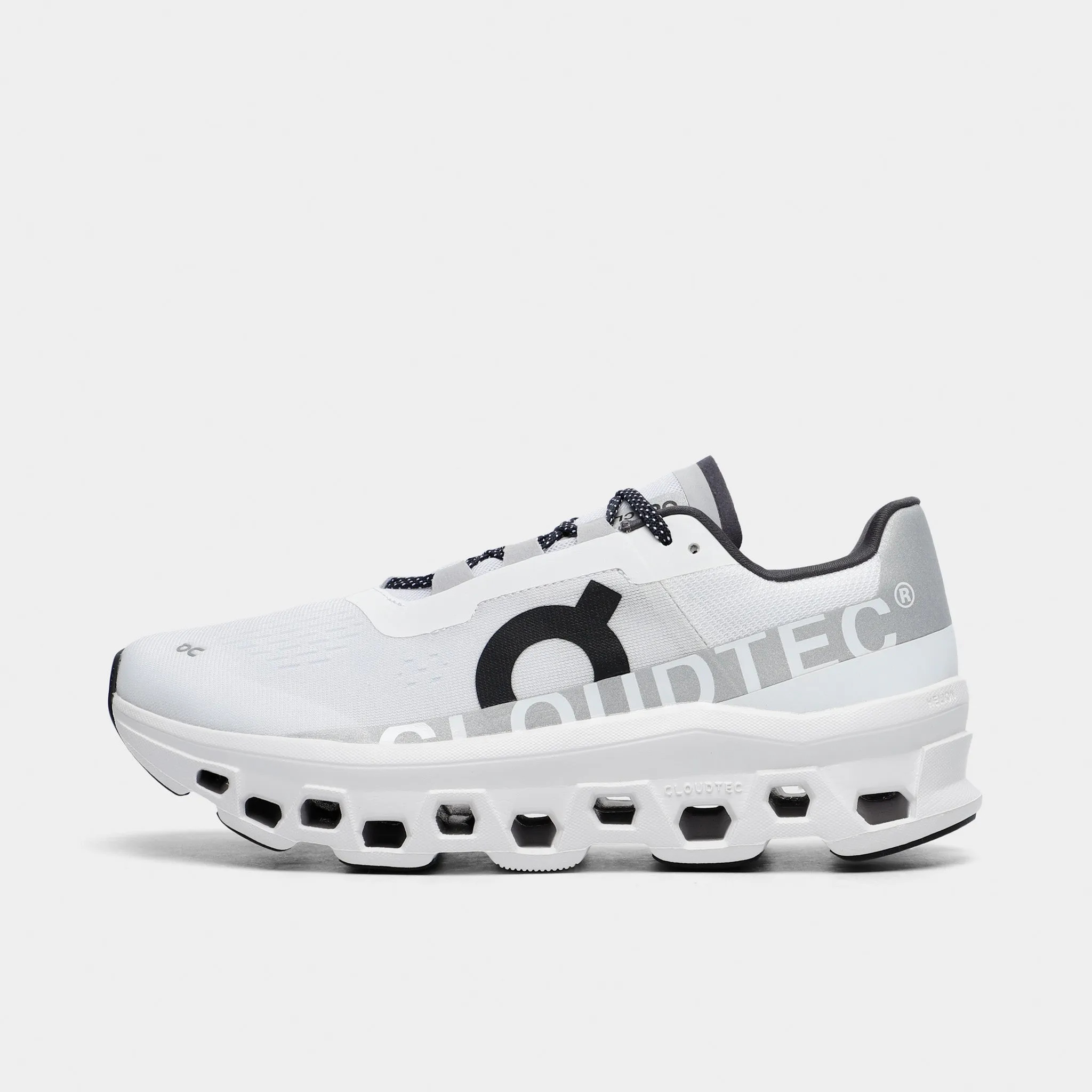 On Cloudmonster 1 / All White Ventilated Mesh Cold Weather