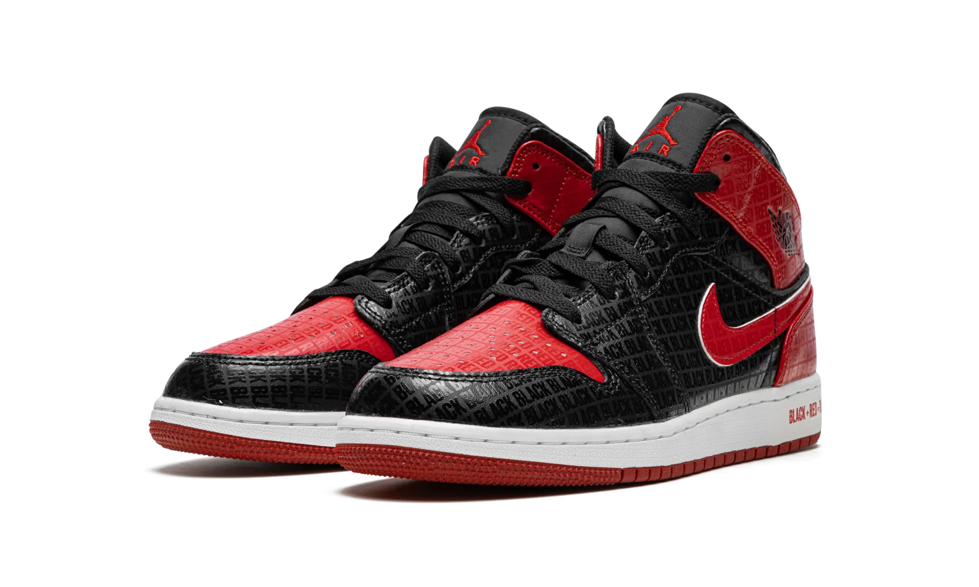 Crowd Ready Snug Ankle Hugger Air Jordan 1 Mid GS "Bred Text"