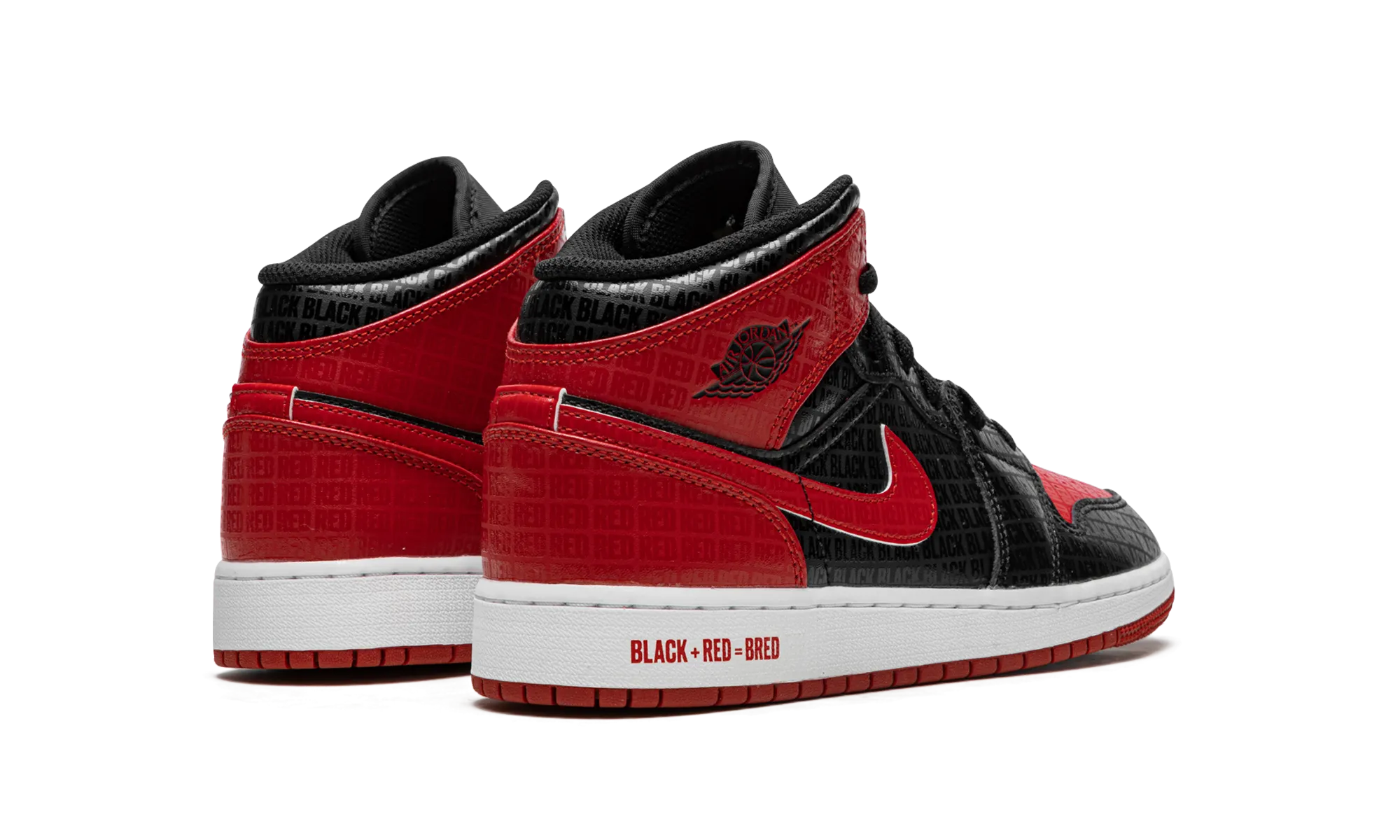 MemoryFoam Comfortable Padding Air Jordan 1 Mid GS "Bred Text"
