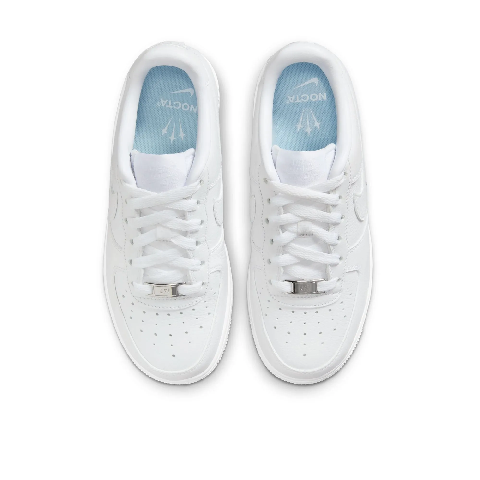 Responsive Cushion Comfortable Strapping Nike NOCTA Air Force 1 (GS) - White/White