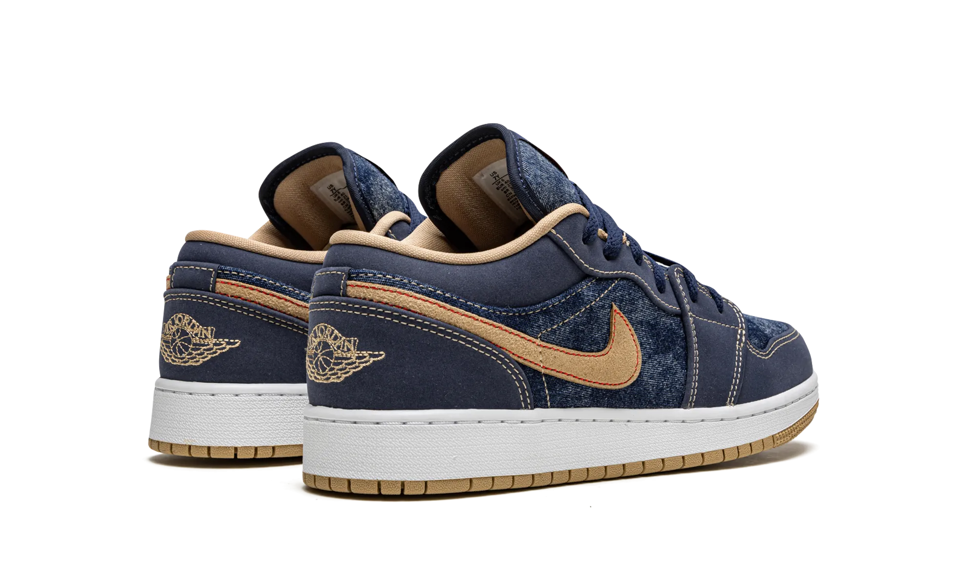 Good Grip Stable Heel Counter Air Jordan 1 Low SE GS "Denim"