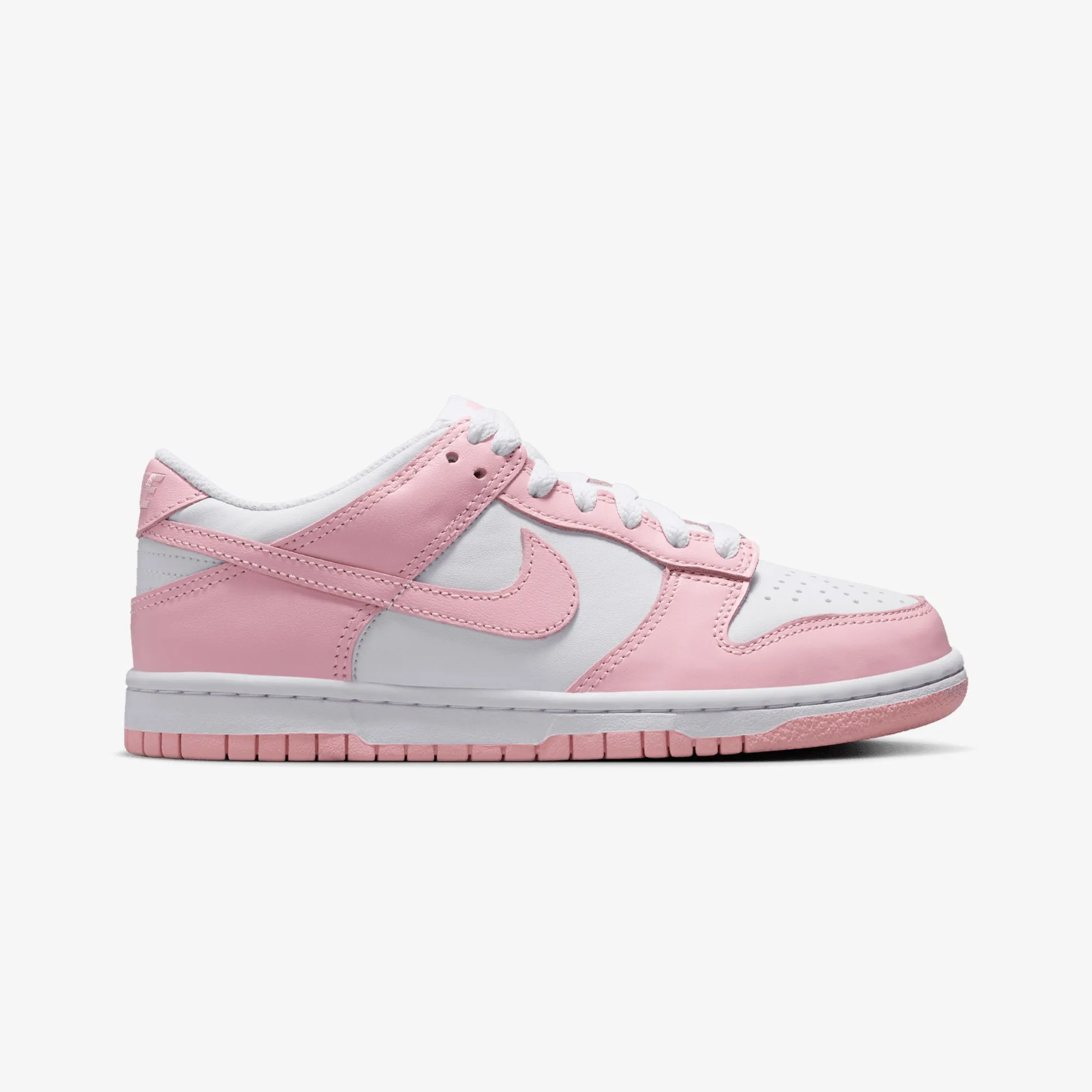 Nike | DUNK LOW { WHITE/MED SOFT PINK-WHITE-WHITE Quick Pace