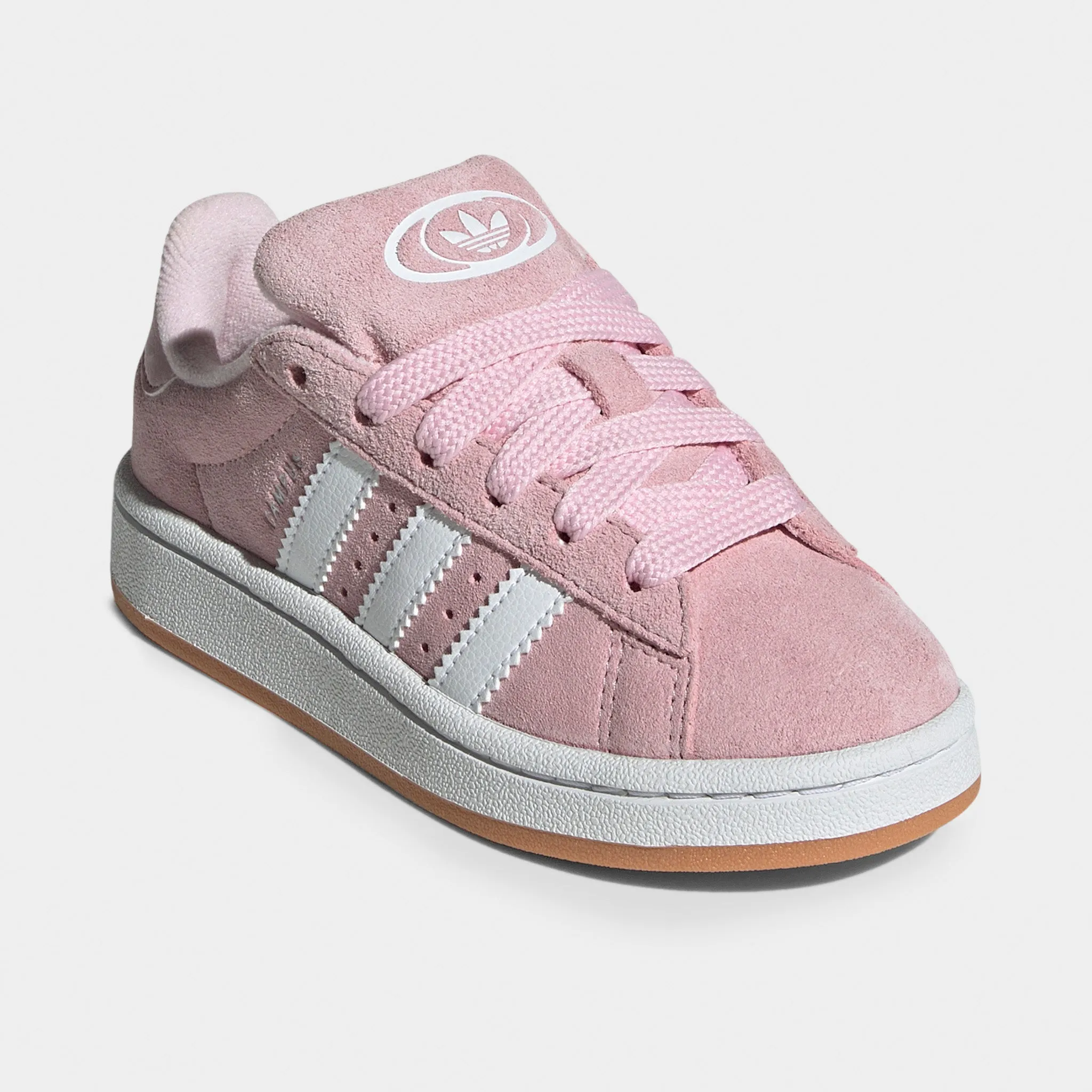 adidas Children's Campus 00s Cloud Pink / White - Gum Quick Walk Softer Touch