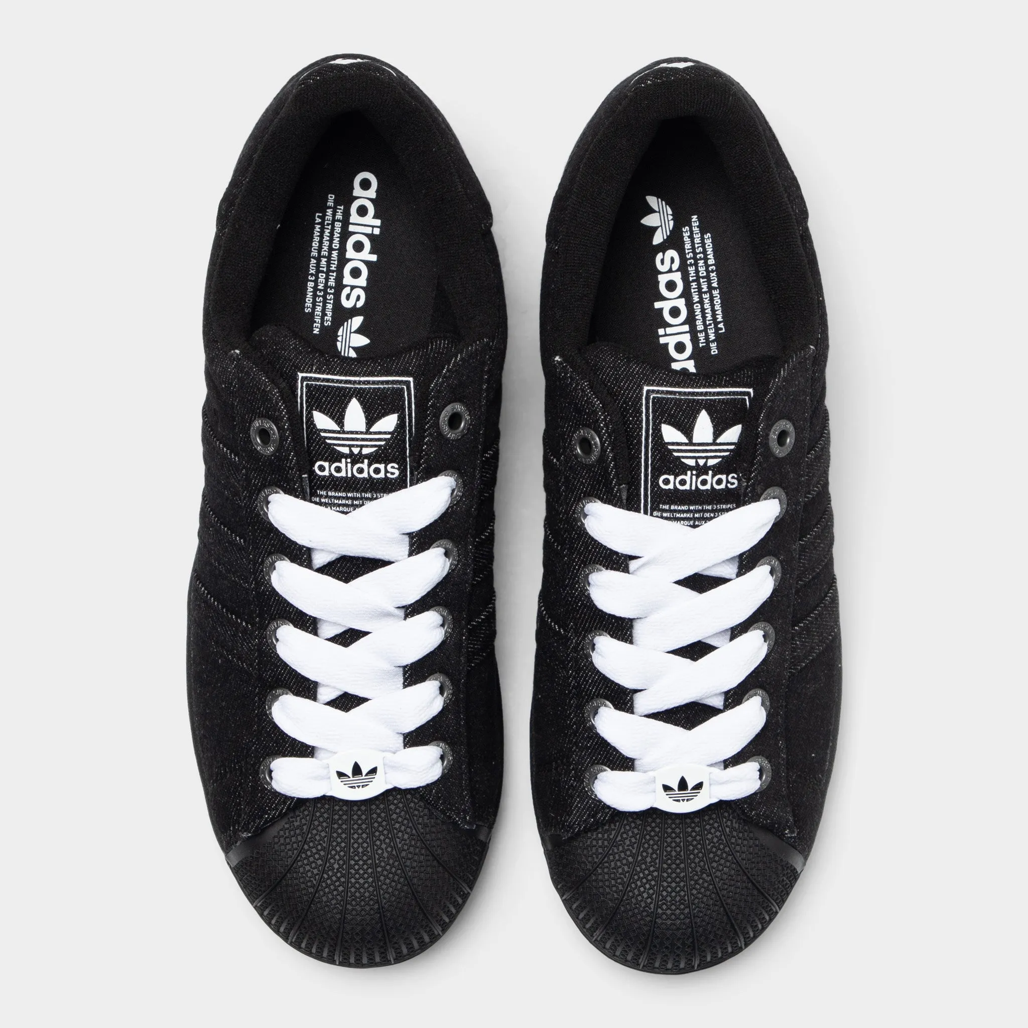 Stretch Woven Collar adidas Superstar II Black / Black - White