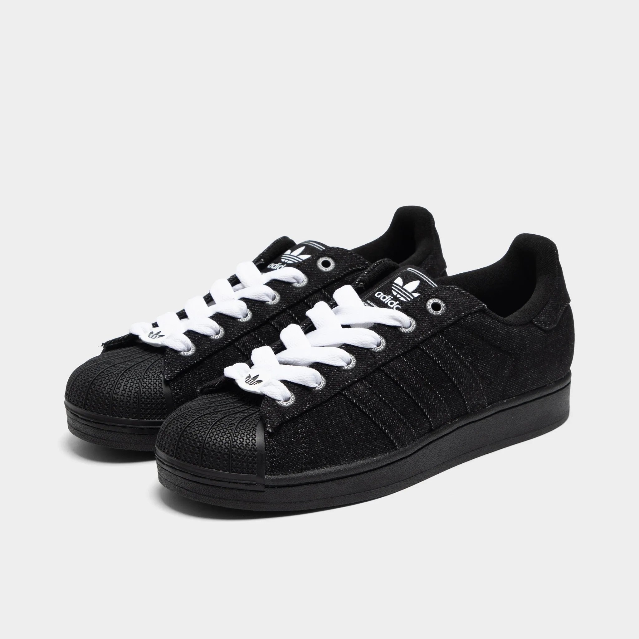 adidas Superstar II Black / Black - White Smooth Toe Motion Contour