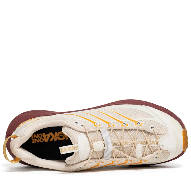 Hoka Mafate Three2 - Vanilla/Varsity Burgundy Multi Density Midsole