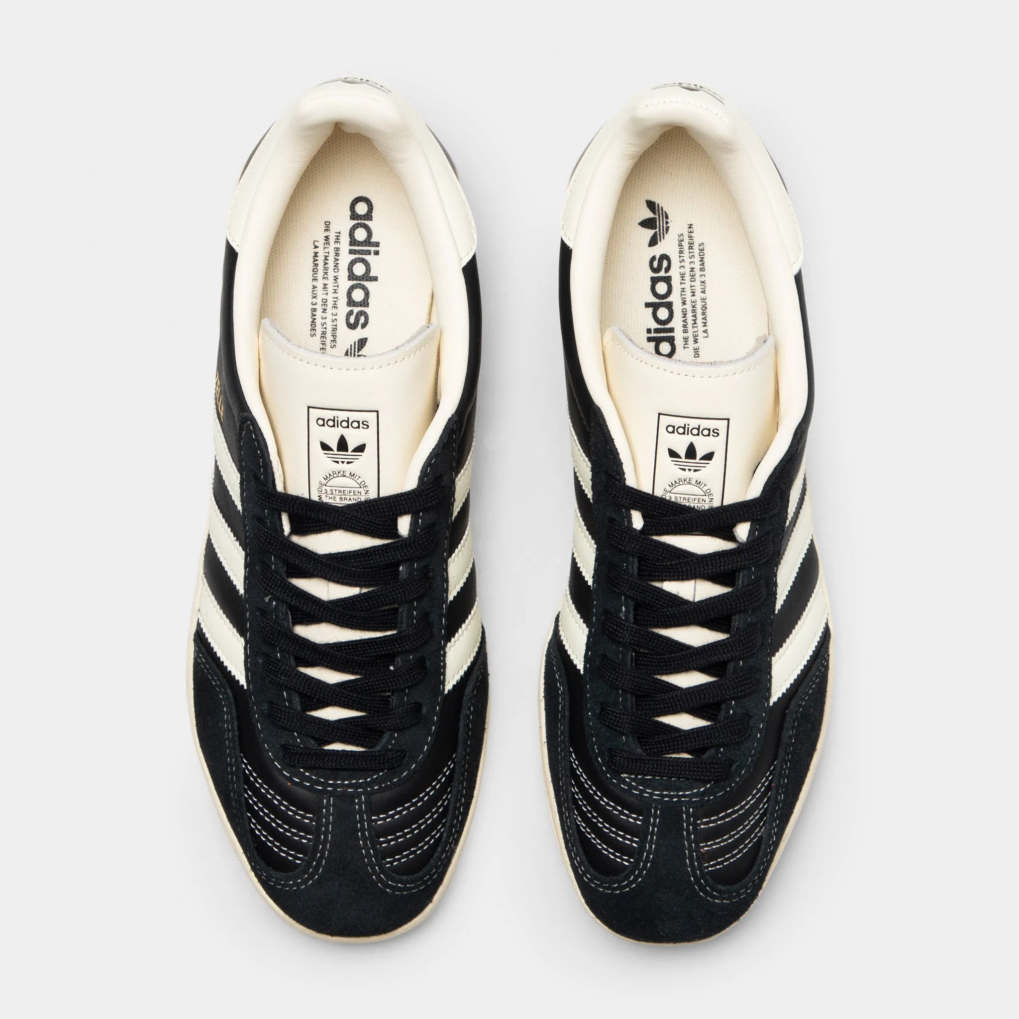 adidas Gazelle Indoor Black / White - Gold Ground Feel