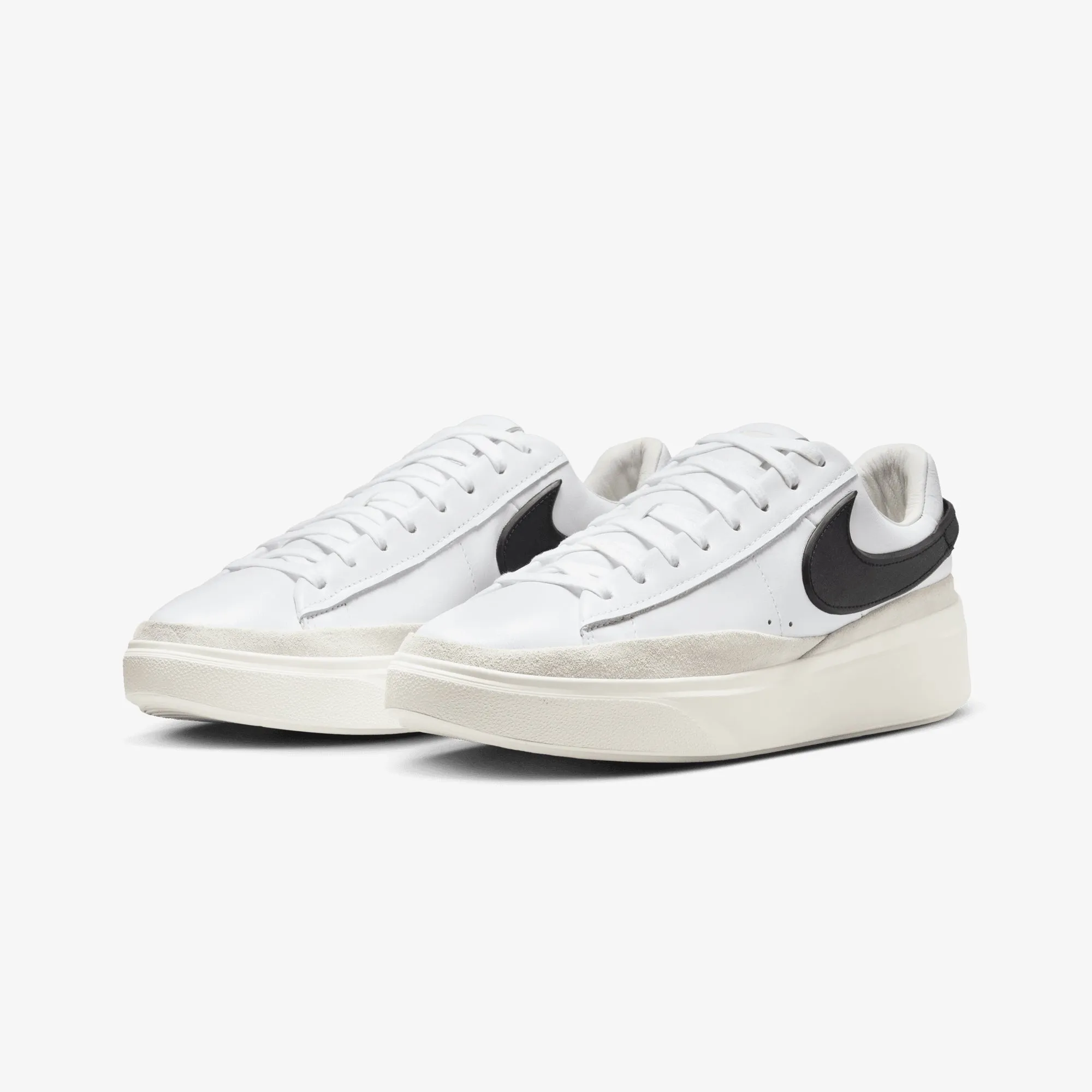 Nike | BLAZER PHANTOM LOW  { SUMMIT WHITE/BLACK-WHITE-SAIL Lace Comfort Rocker Sole Design
