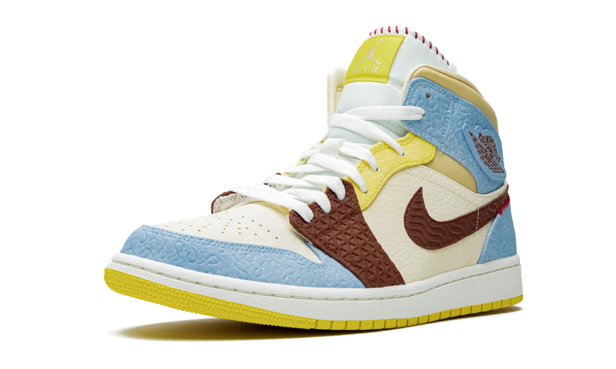 Sport Fusion Ventilated Mesh Air Jordan 1 Mid SE "Maison Chateau Rouge Fearless"