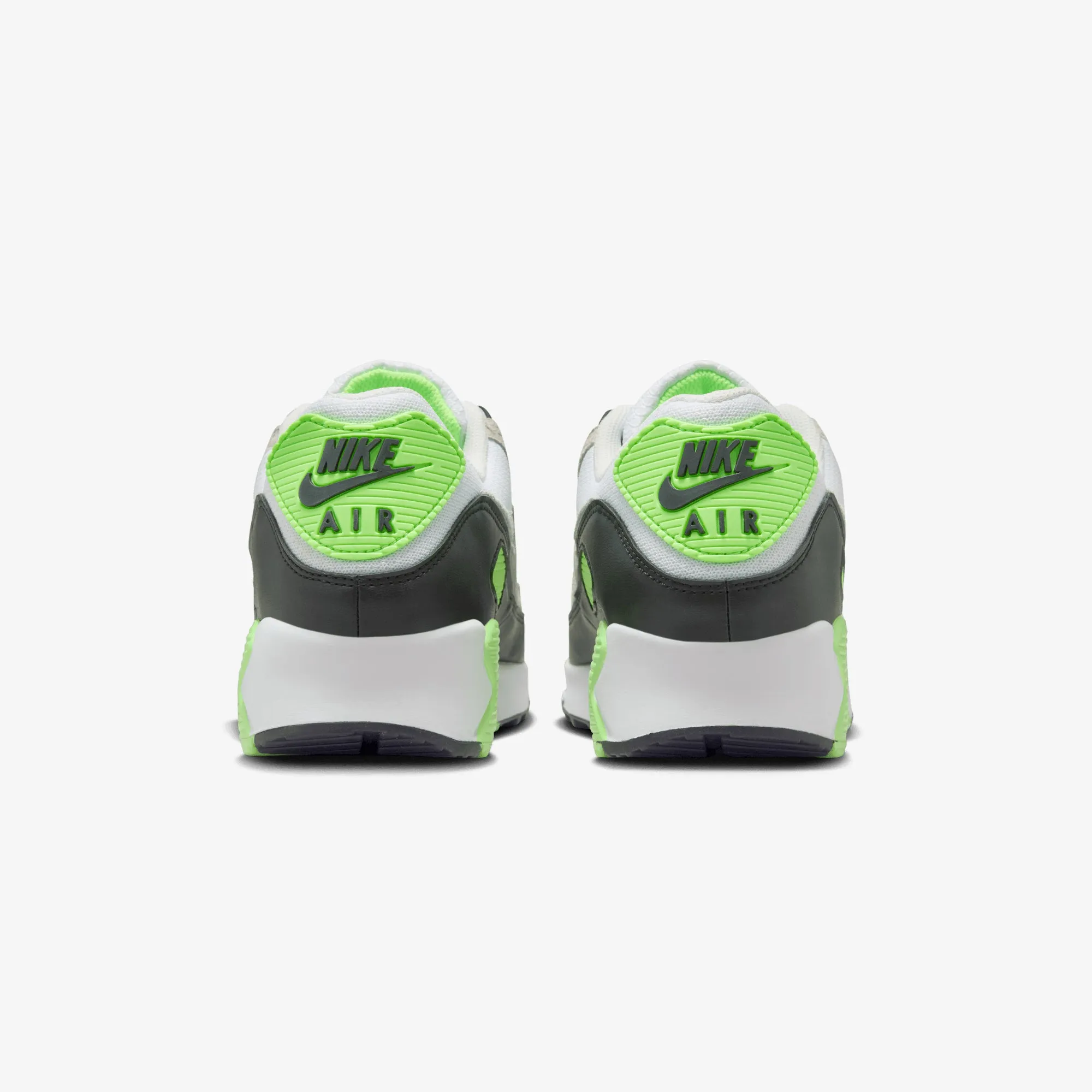 Nike | AIR MAX 90 { WHITE/CAVE STONE-LIGHT BONE Multi Terrain Grip Rubberized Heel