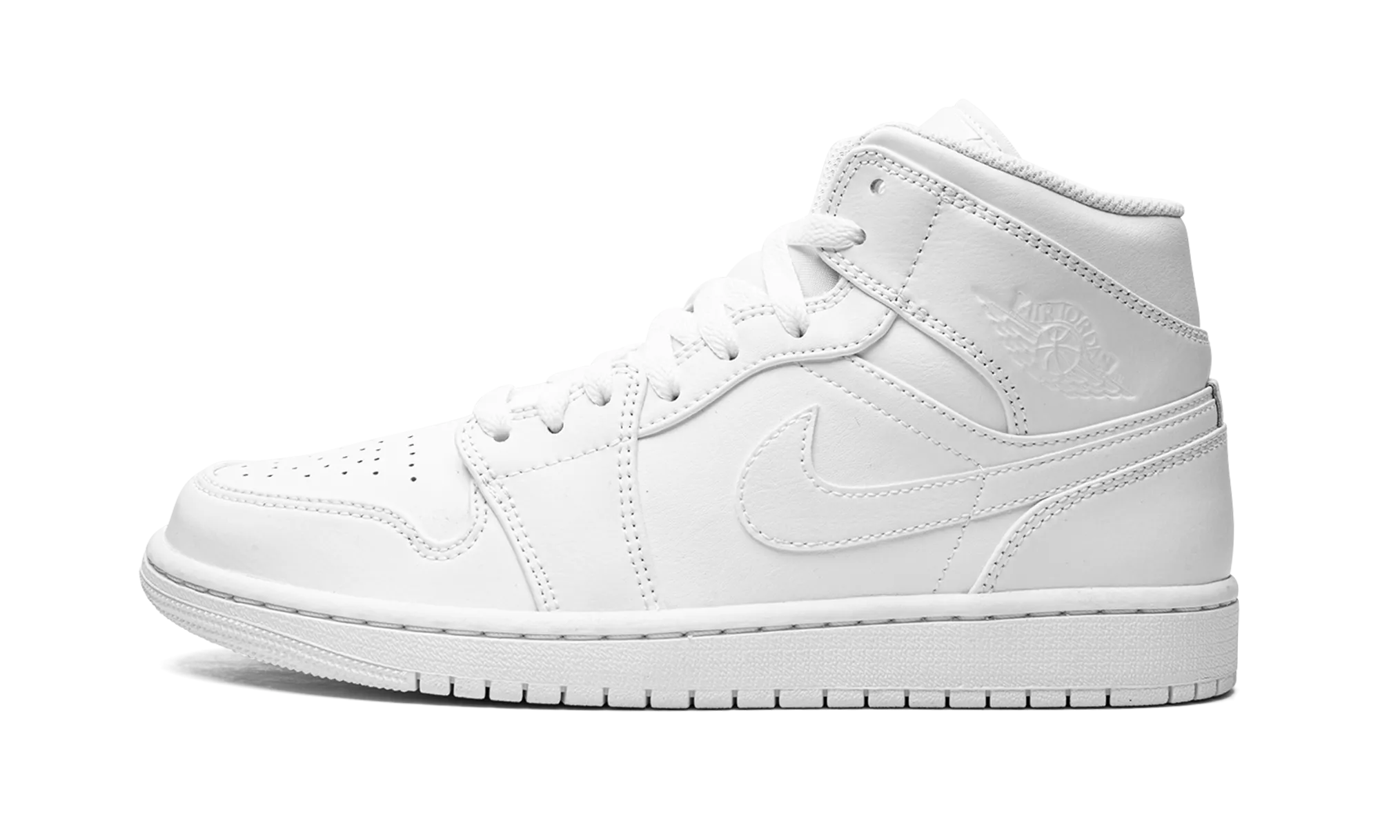 Air Jordan 1 Mid "Triple White" Walk Flex Abrasion Resistant Fabric