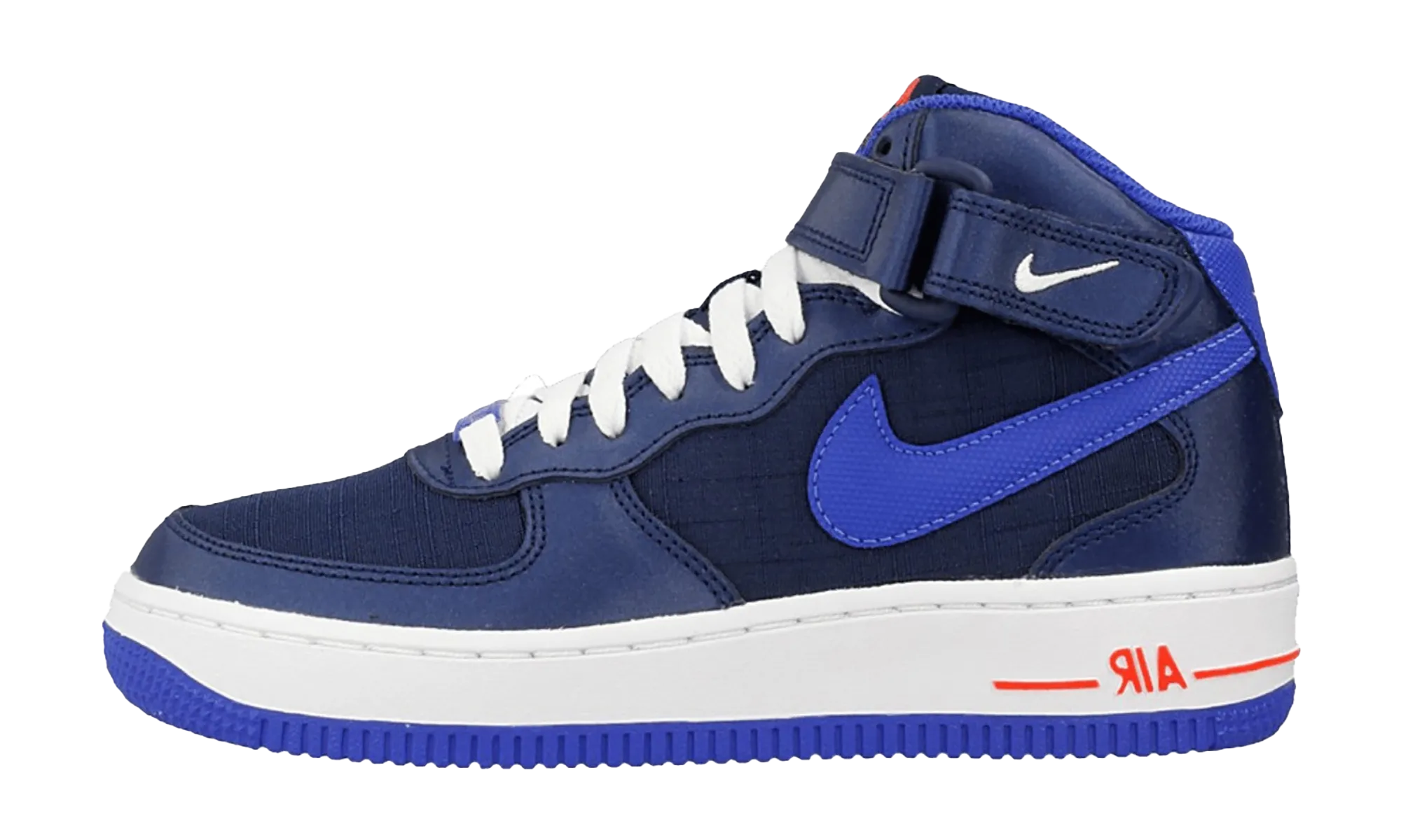 Active Support Anti Slip Feature Air Force 1 Mid GS "MID NAVY / LYN BL WHITE BRGHT CRM"