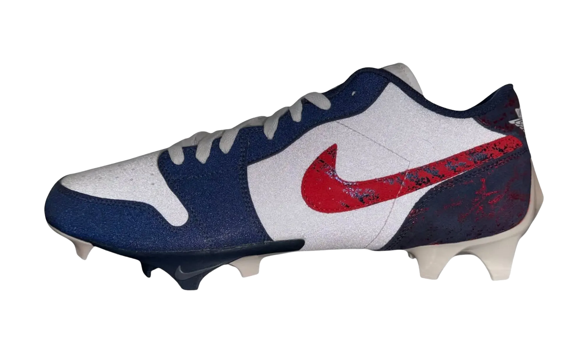 Adaptive Grip Air Jordan 1 Vapor Edge Low PE Cleats "Howard University"