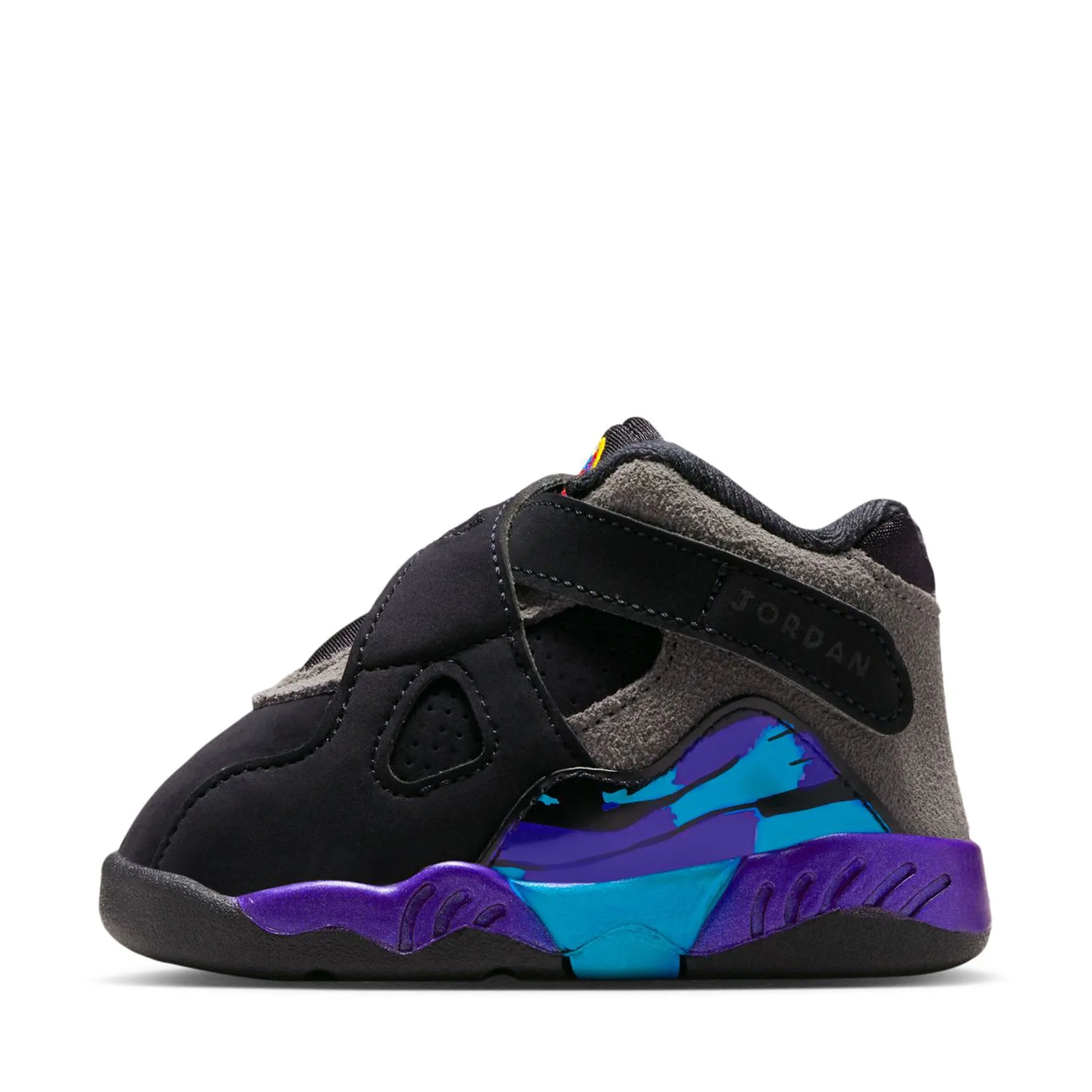 Jordan 8 Retro 'Aqua' (TD) - Black/Multi Low Impact Sole