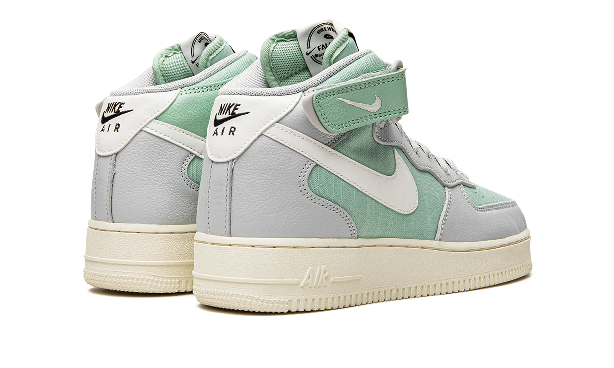 Air Force 1 Mid '07 LX "Grey Fog Enamel Green" Rubber Outsole Skate Gear