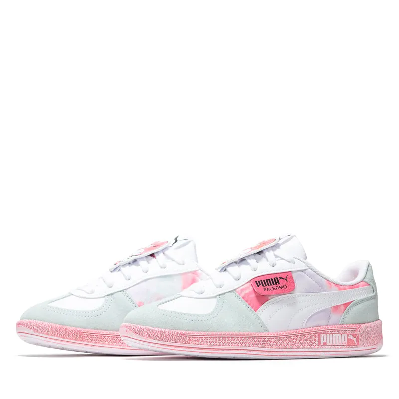 Hello Kitty x Puma Palermo (GS) - White/Magic Rose Flat Knit Texture Minimal Stitch
