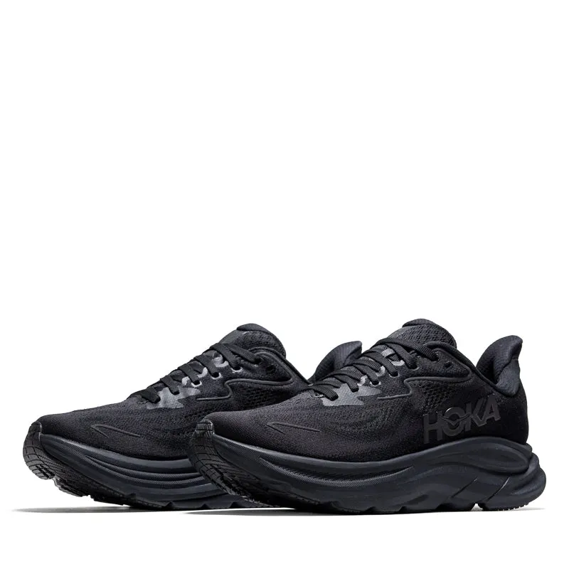 Women's Hoka Clifton 10 - Black/Black Sock Liner Tech