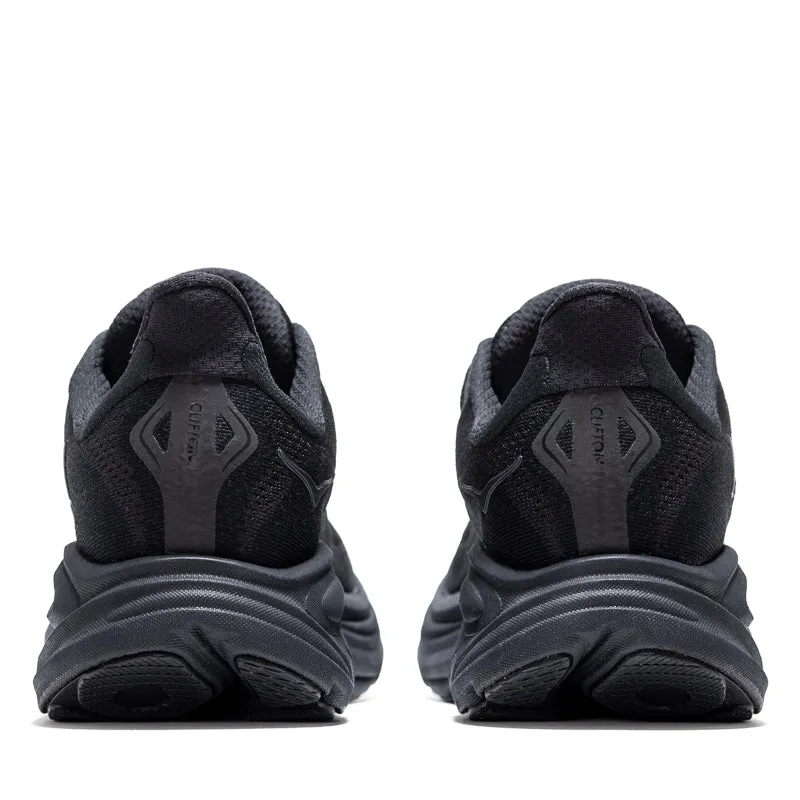 Women's Hoka Clifton 10 - Black/Black Pace Booster Pace Balance