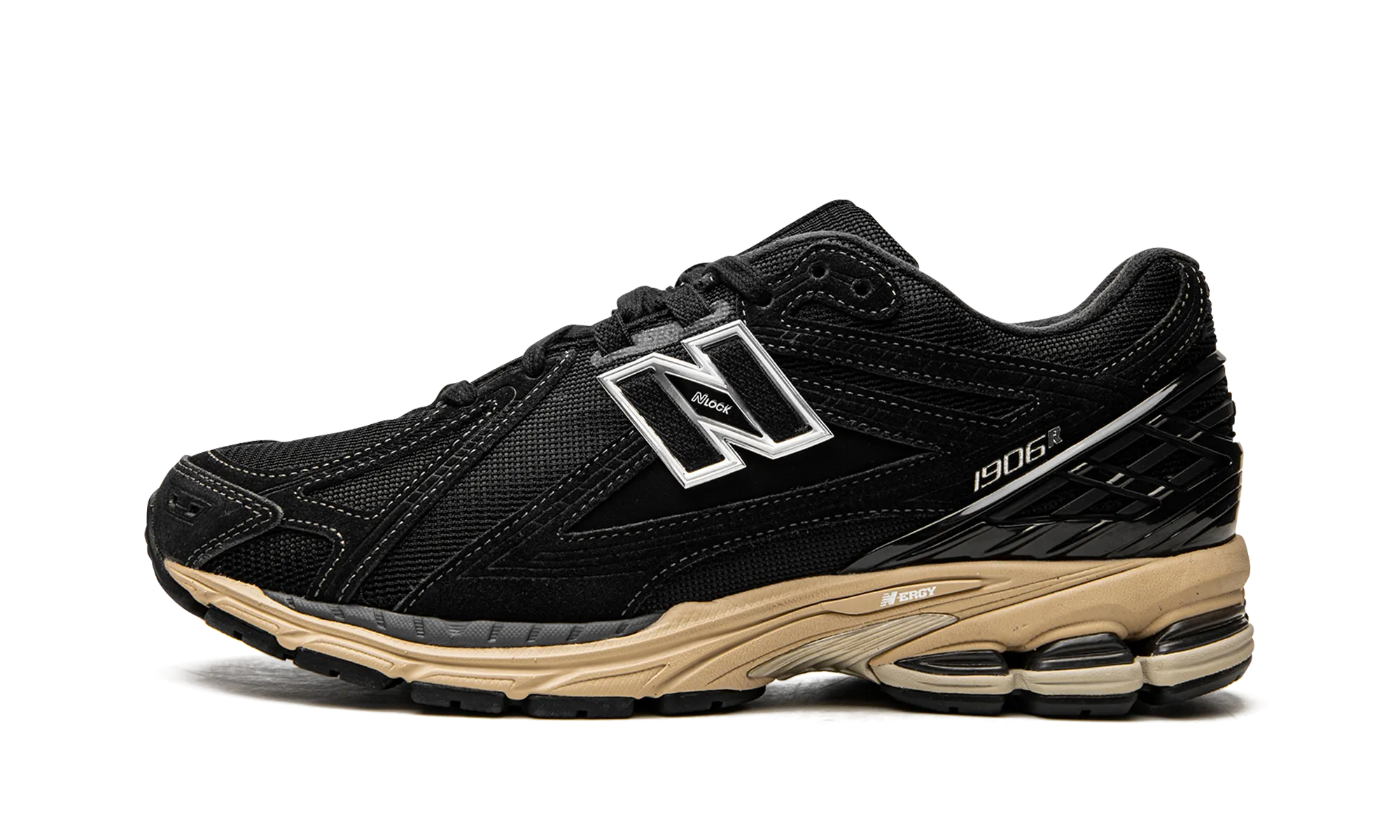 narrow - toe - box shoes high - top ankle protection 1906R "Black Cream"