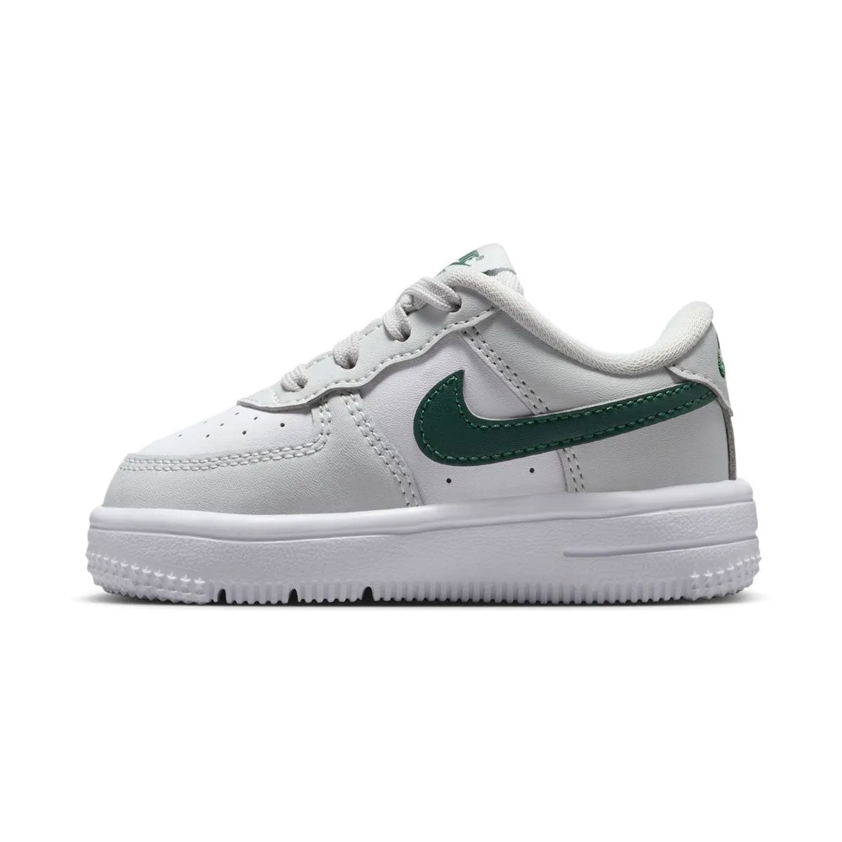 Non Slip Heel Grip Lightweight Knit Fabric Nike Force 1 Low 'Photon Dust Fir Gum' Baby/Toddler Shoes