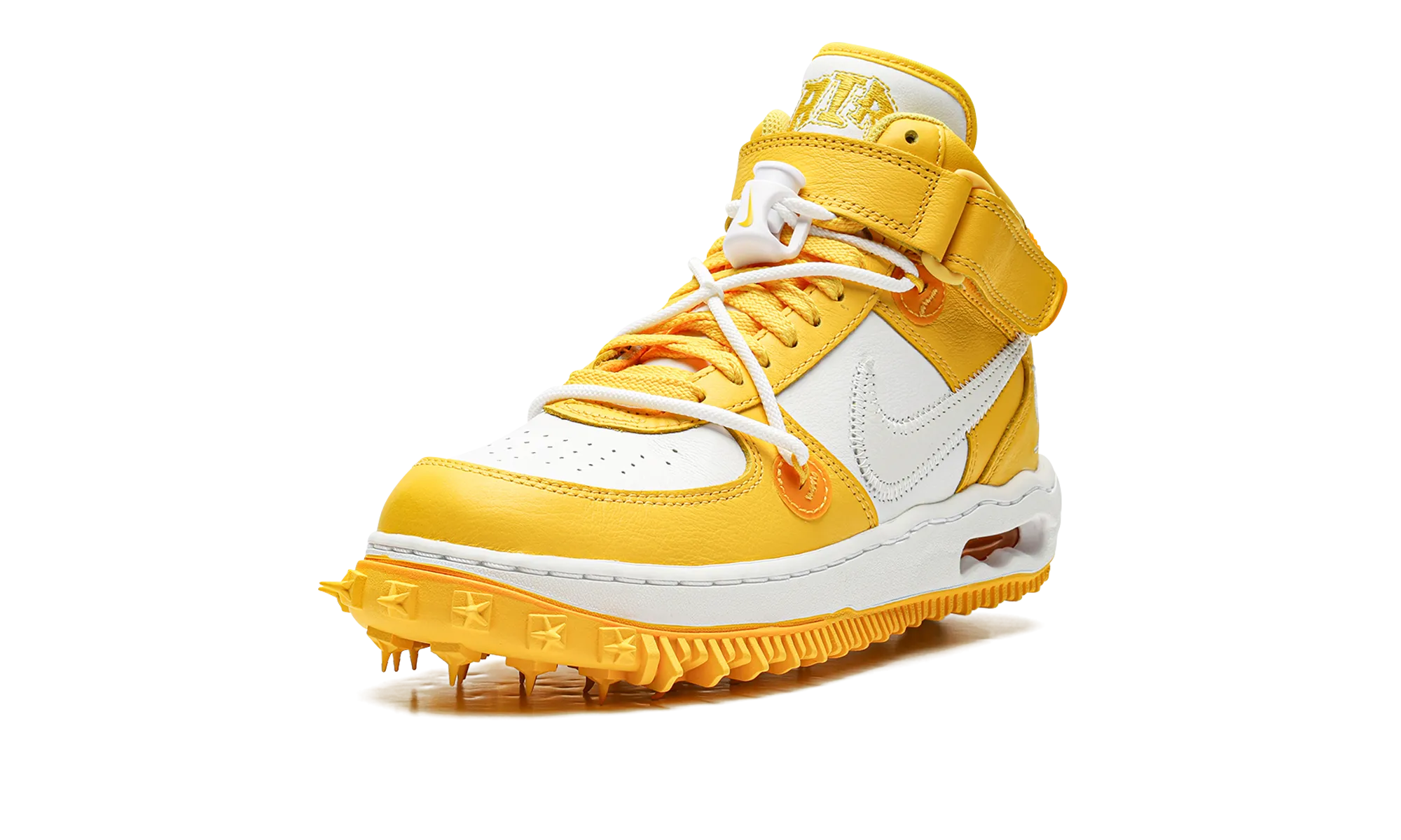 Easy Use Smooth Soles Air Force 1 Mid "Off-White - Varsity Maize"