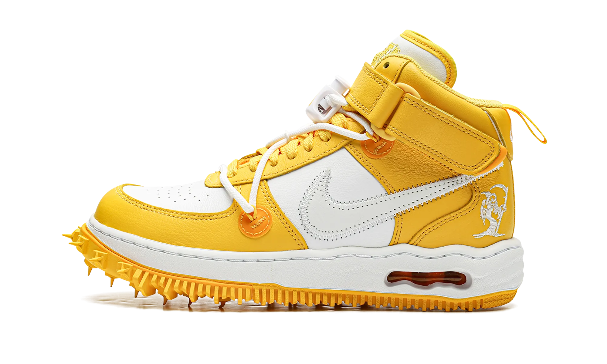 Air Force 1 Mid "Off-White - Varsity Maize" Skater Life Textured Surface