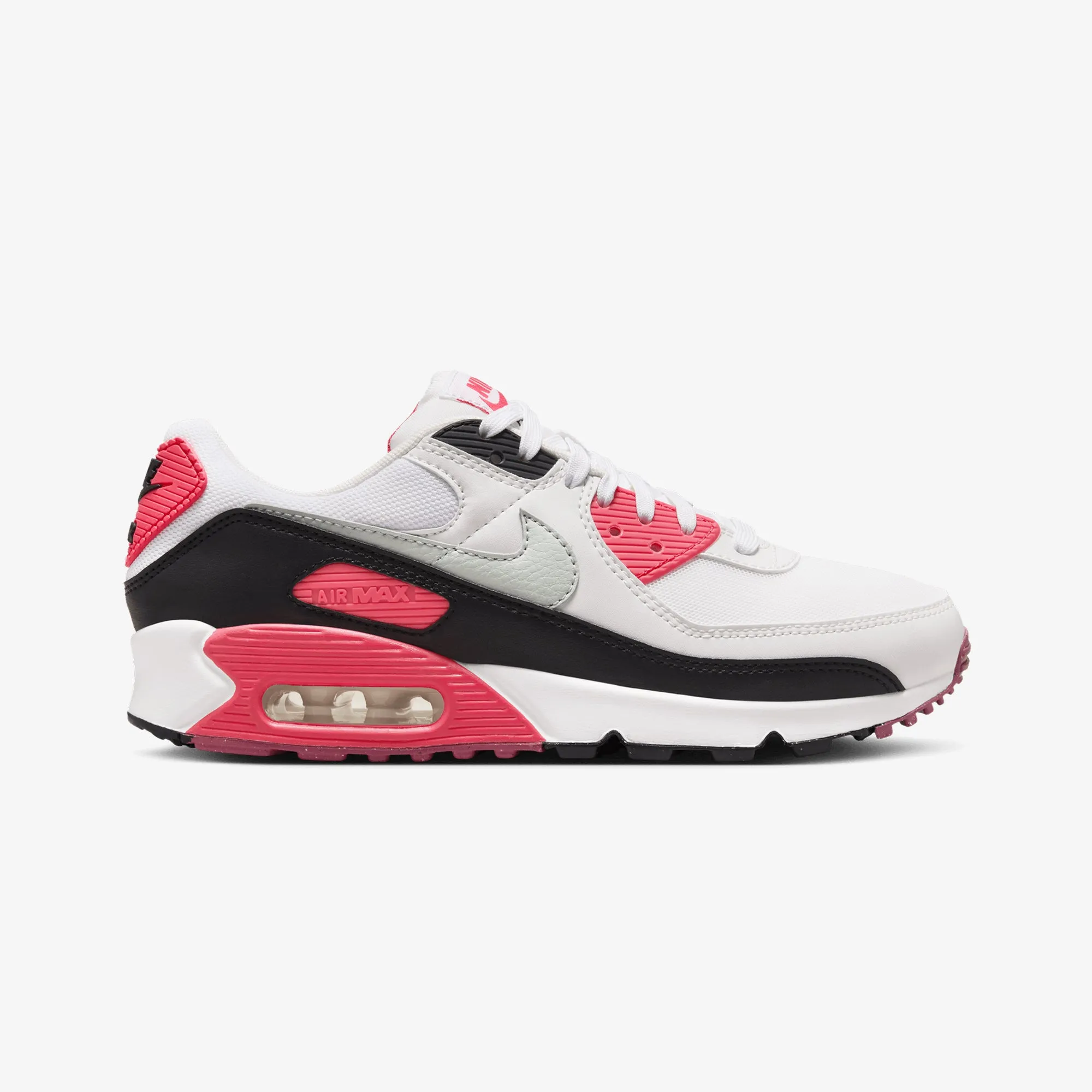 NIKE | AIR MAX 90 { WHITE/LIGHT SILVER-ASTER PINK-BLACK Springy ride Everyday Form
