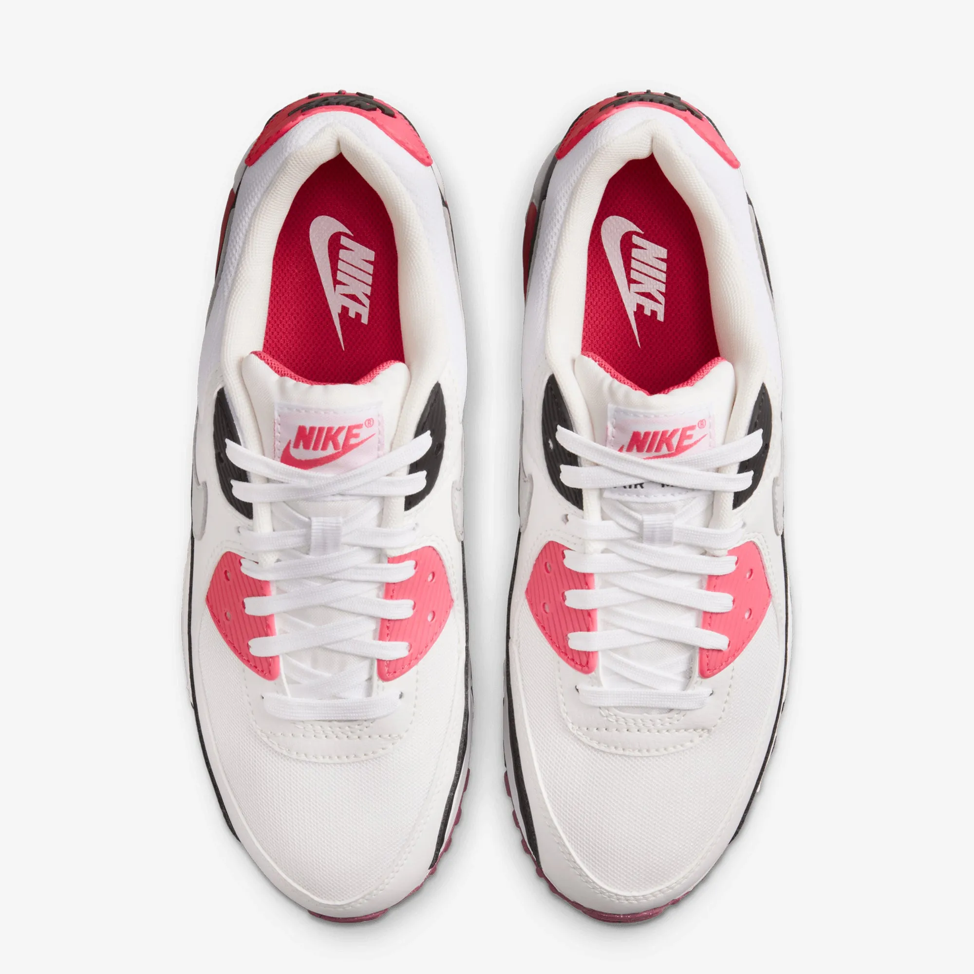 Trendsetting Shoes NIKE | AIR MAX 90 { WHITE/LIGHT SILVER-ASTER PINK-BLACK