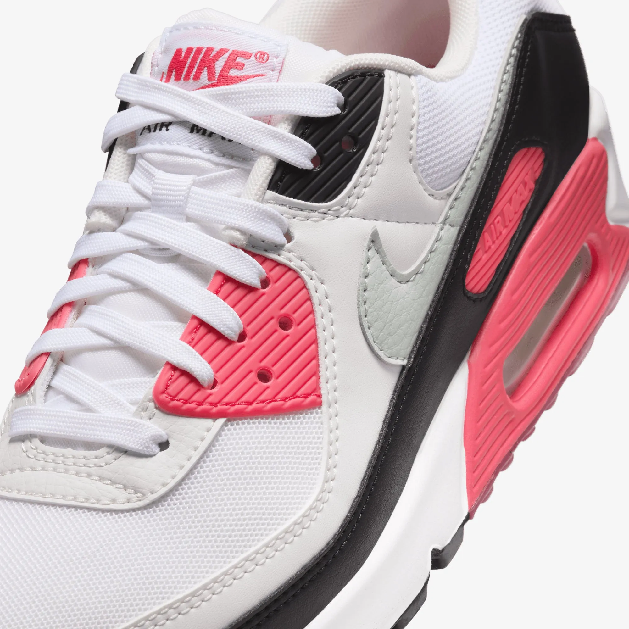 Impact Resistance Cross Training Optimized NIKE | AIR MAX 90 { WHITE/LIGHT SILVER-ASTER PINK-BLACK