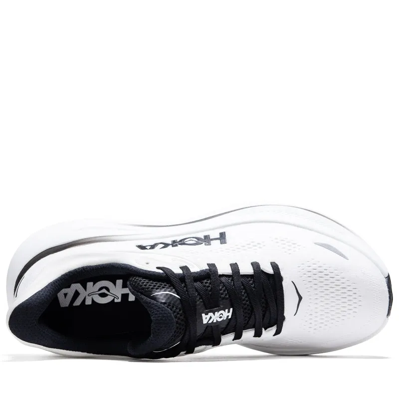 Hoka Bondi 9 - White/Black Soccer Field