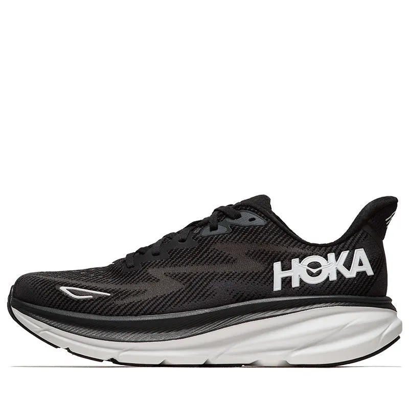 Back friendly Hoka Clifton 9 - Black/White