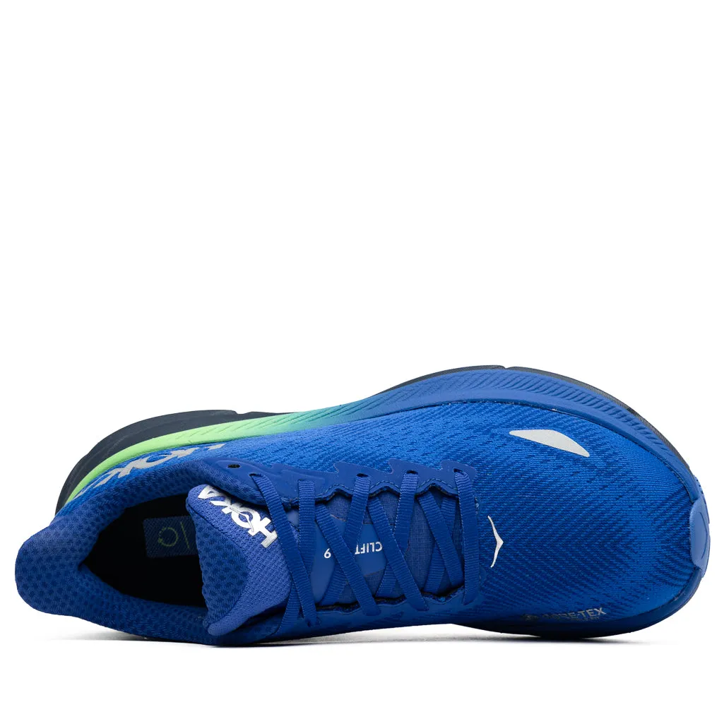 Hoka Clifton 9 Gore-Tex - Dazzling Blue/Evening Sky Bendable