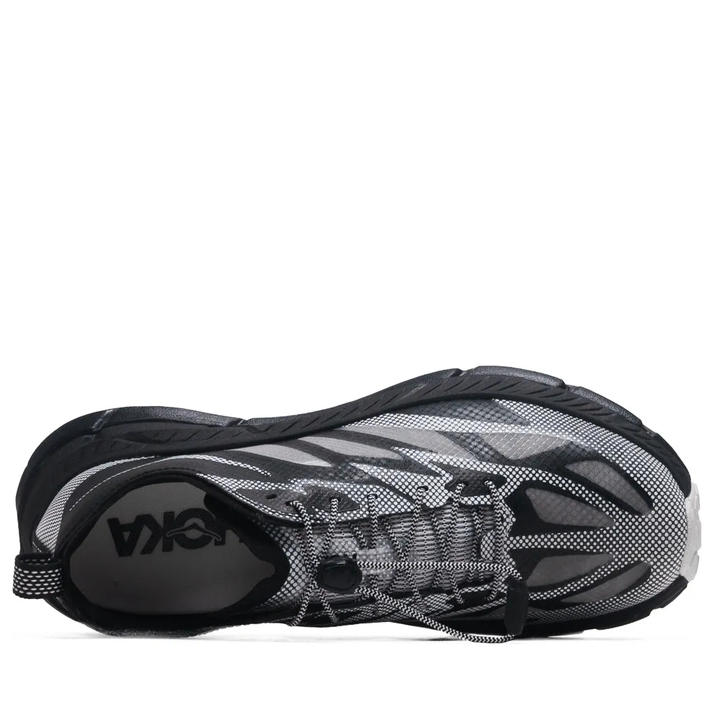 Orthotic Compatible Footbed All-Day Cushioning Hoka Mafate Speed 4 Lite TS - Black/White
