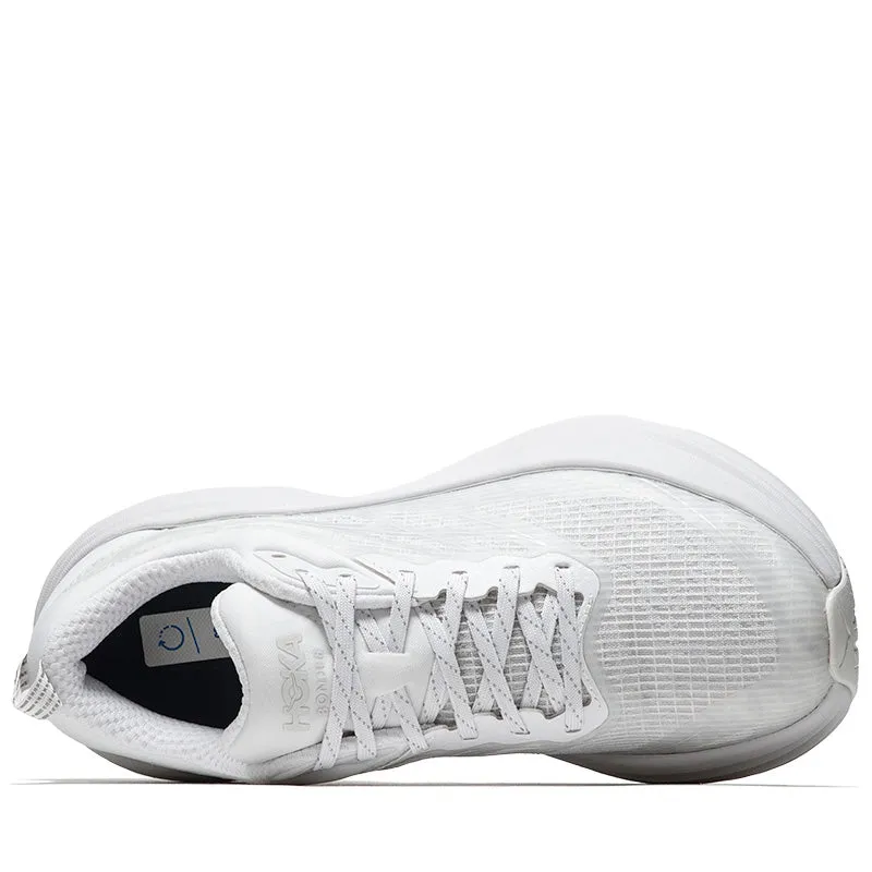 Hoka U Bondi 8 TS Caged - White/Cosmic Grey Dynamic Fit System Sneaker Disinfectant