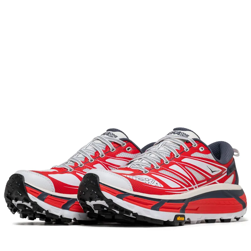 Hoka U Mafate Speed 2 - Cerise/White Abrasion Resistant Toe Sweat Control