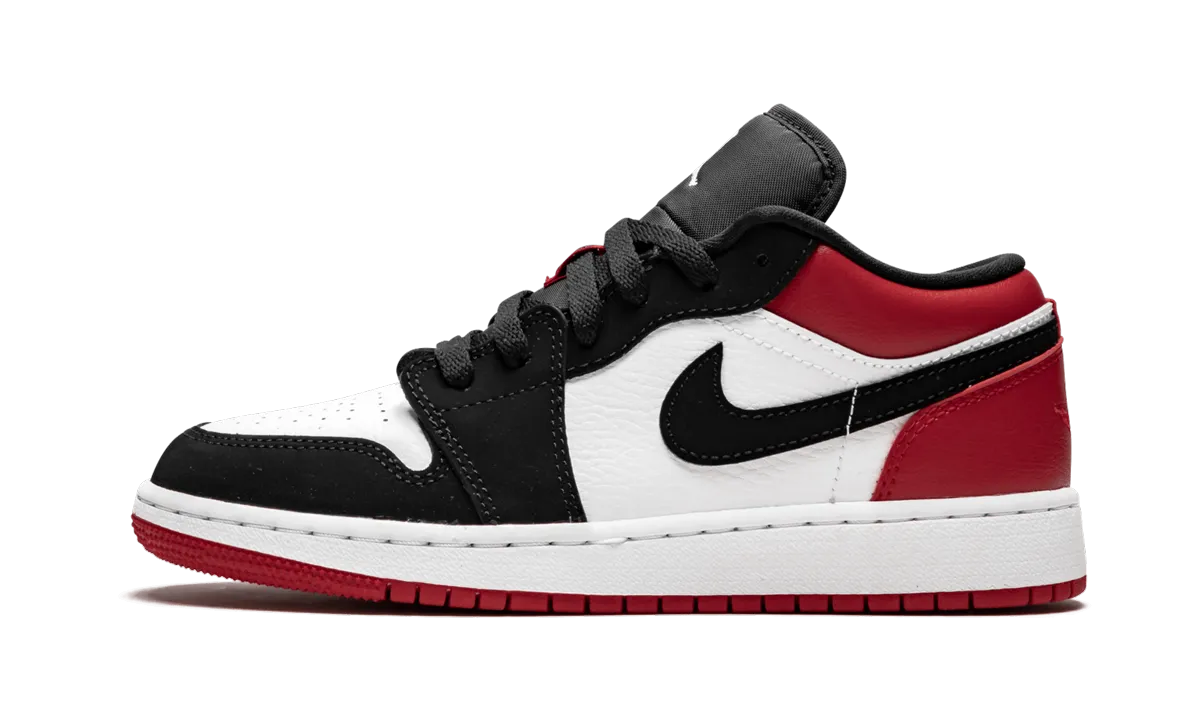 Dynamic Cushioning System Lockdown Heel Air Jordan 1 Low GS "Black Toe"