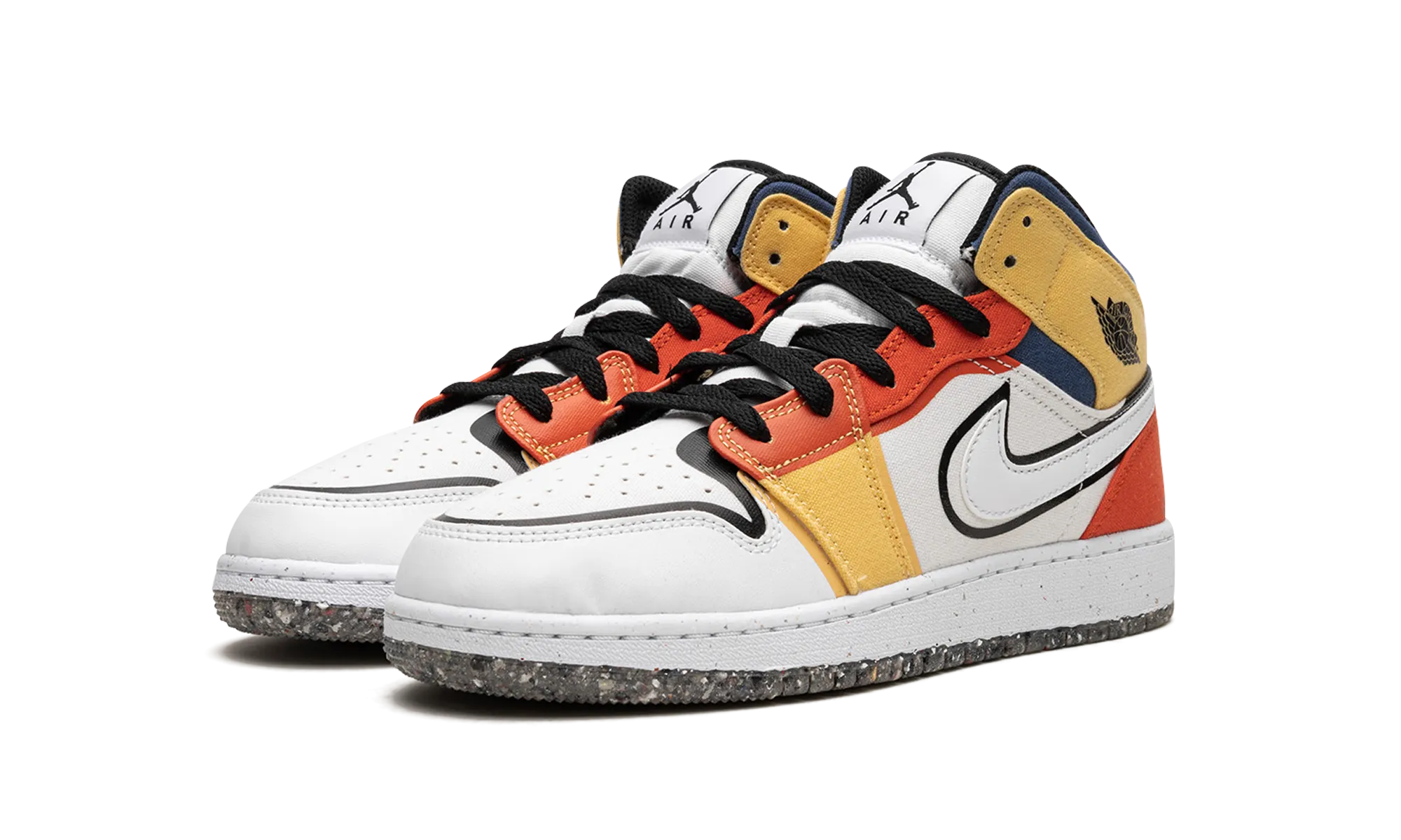 Cushioned Support Travel Air Jordan 1 Mid SE GS "Multi-Color Canvas"