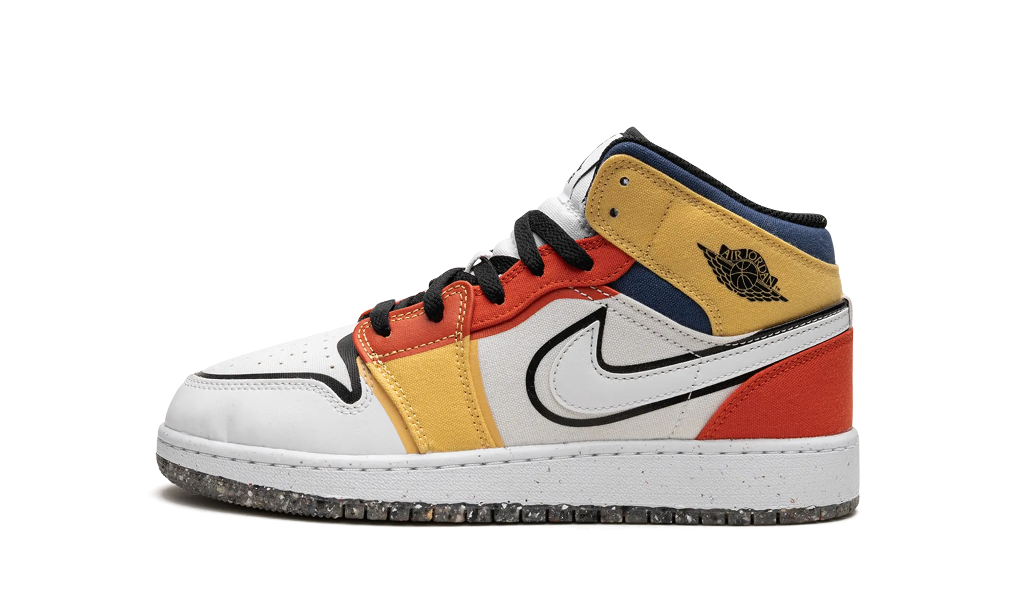 Foot Hugging Air Jordan 1 Mid SE GS "Multi-Color Canvas"