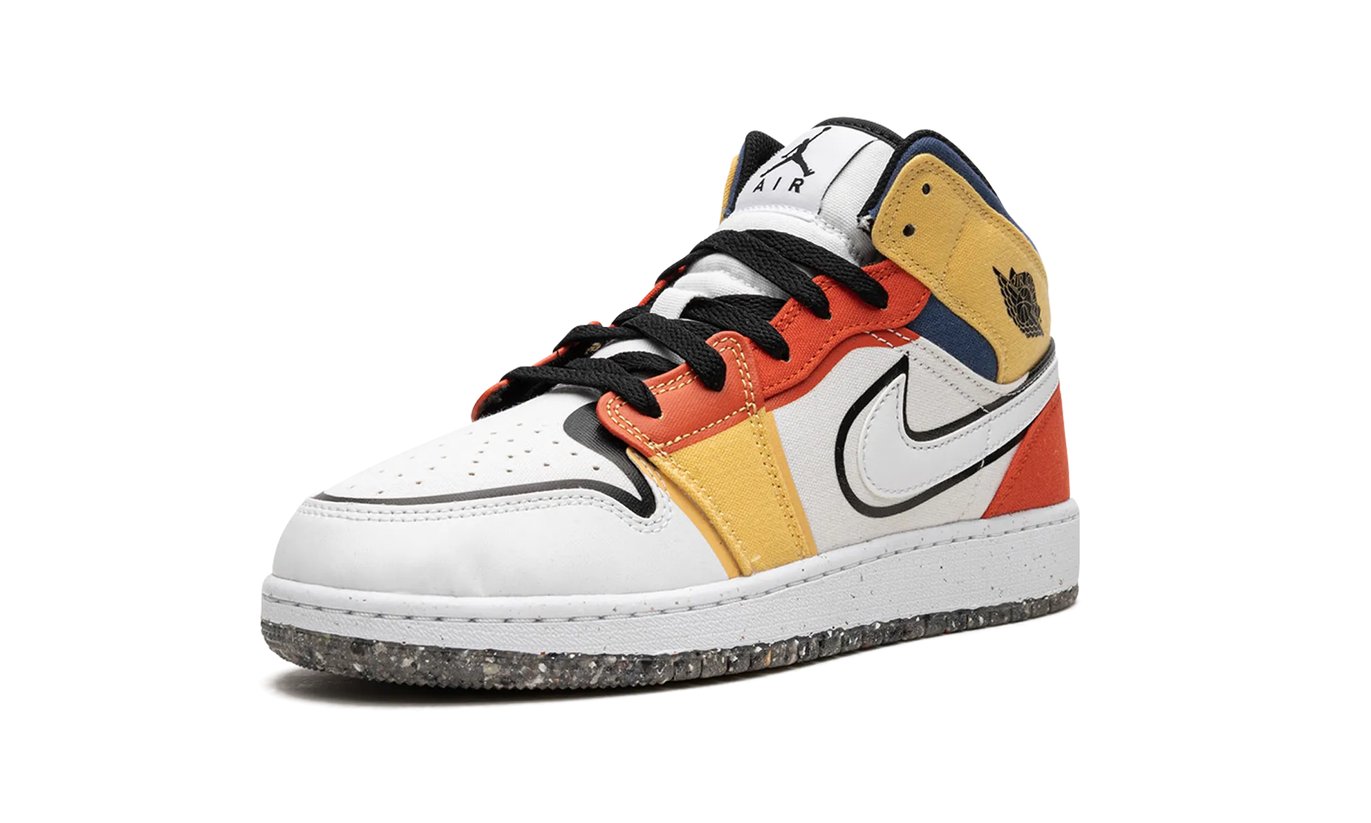 Air Jordan 1 Mid SE GS "Multi-Color Canvas" Upgraded piece