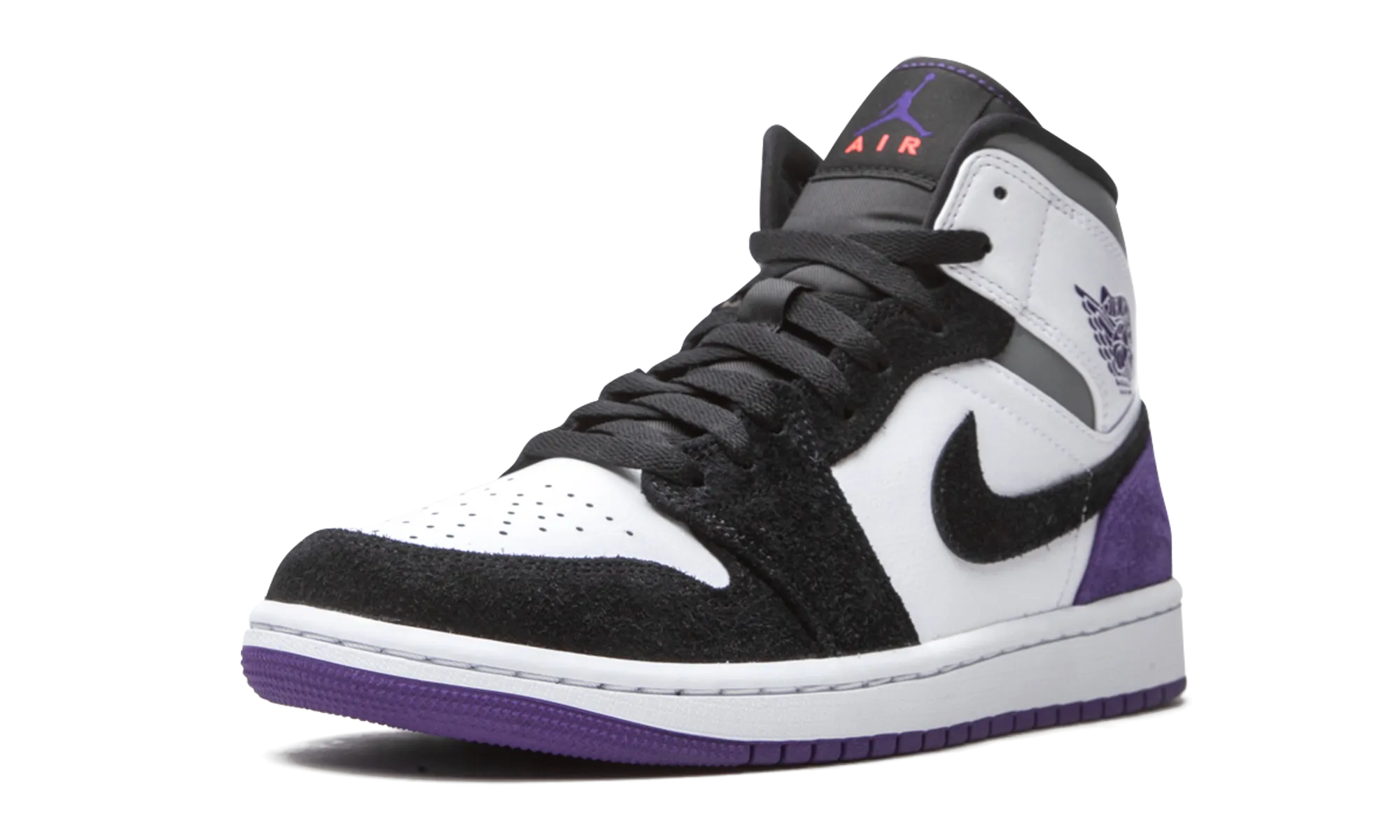 Air Jordan 1 Mid SE "Court Purple Suede" Breathable mesh construction