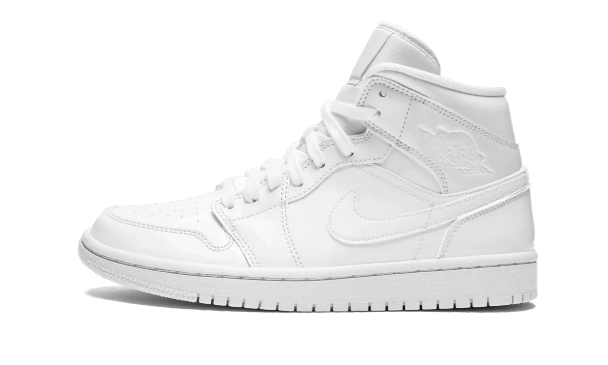 Adaptive Cushion Stack AIR JORDAN 1 MID WMNS "Triple White Patent Leather"