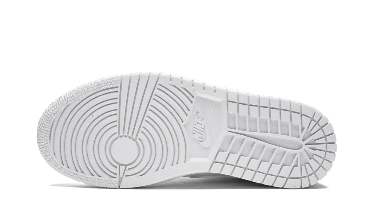 AIR JORDAN 1 MID WMNS "Triple White Patent Leather" Durable Upper Material