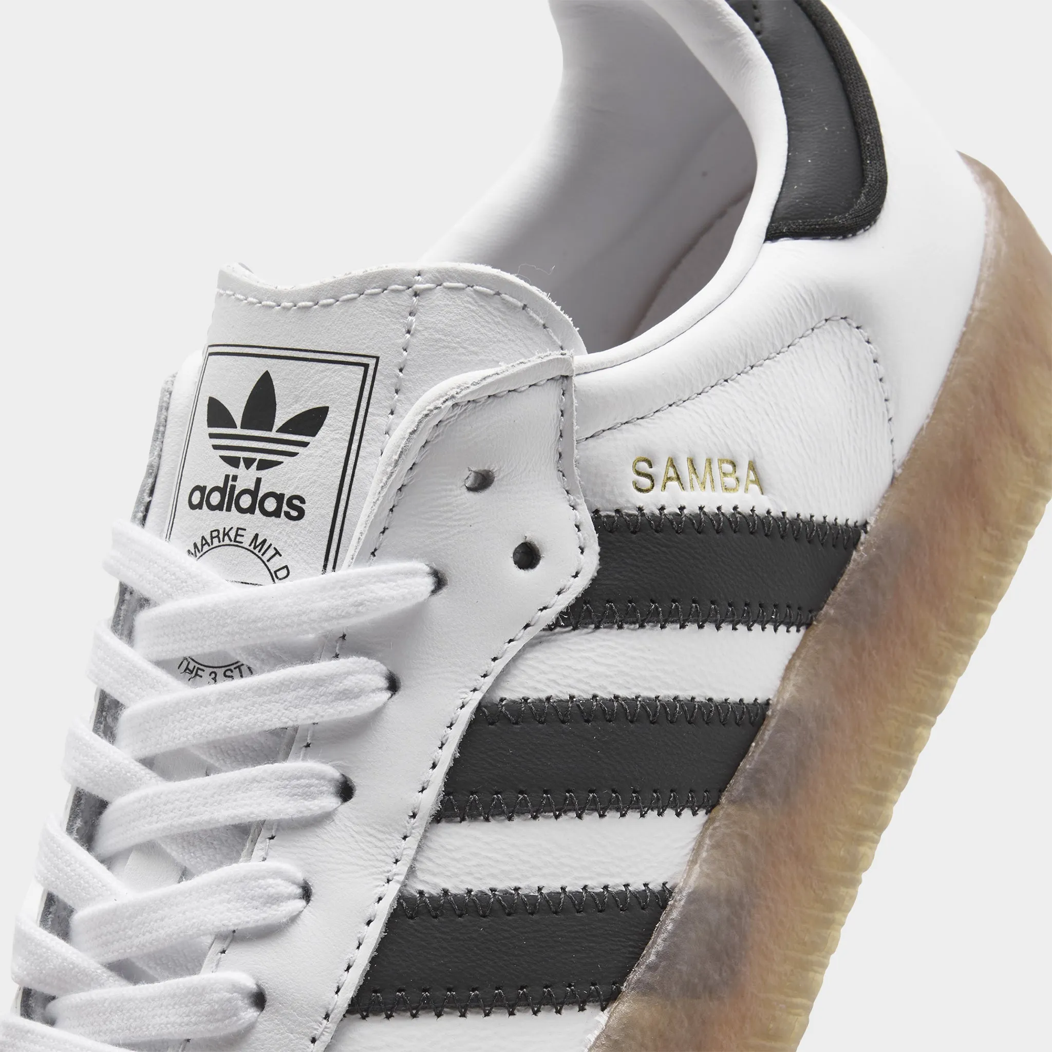 adidas Women's Sambae Footwear White / Core Black - Gold Moisture Wicking Interior