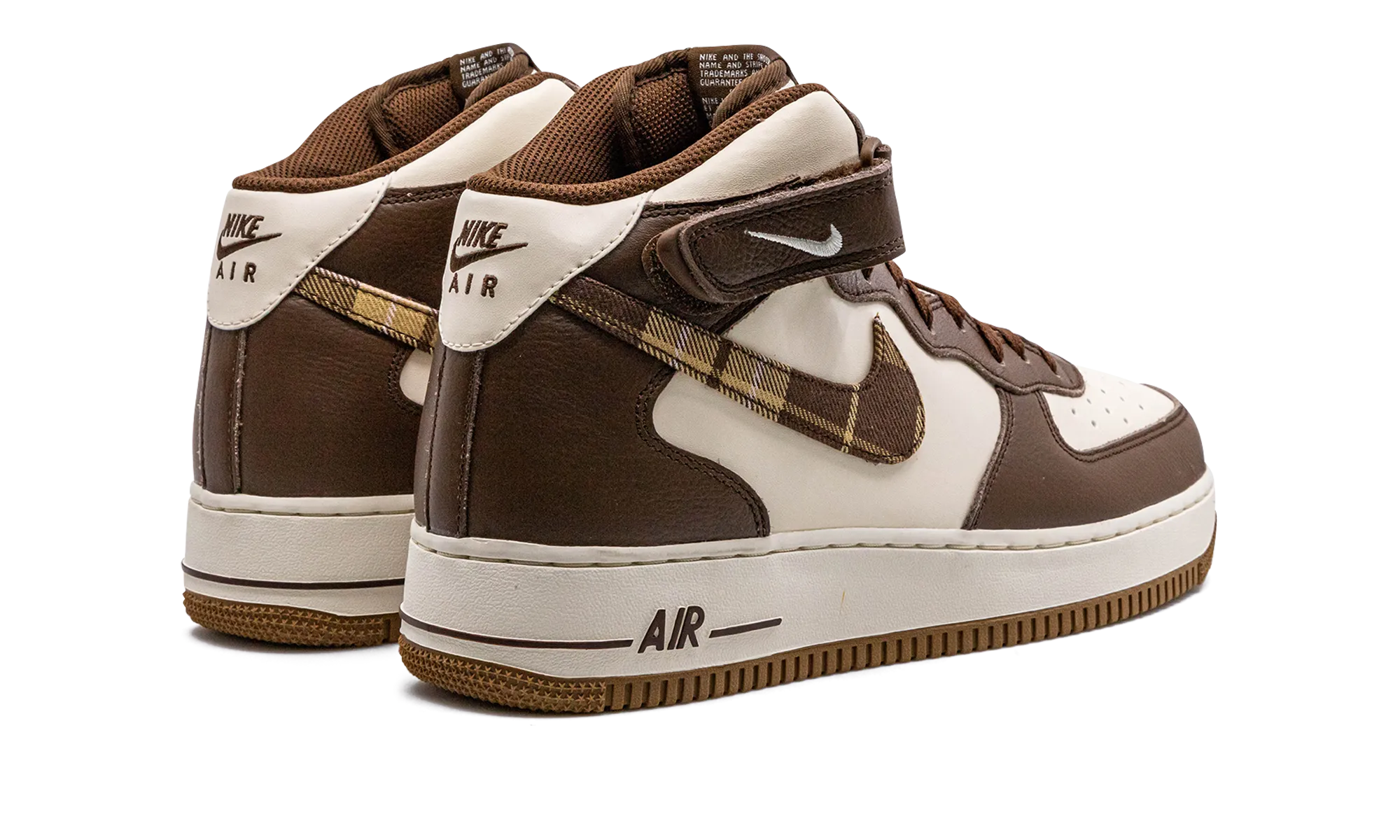 Air Force 1 Mid "Brown Plaid" Cushioned Grip