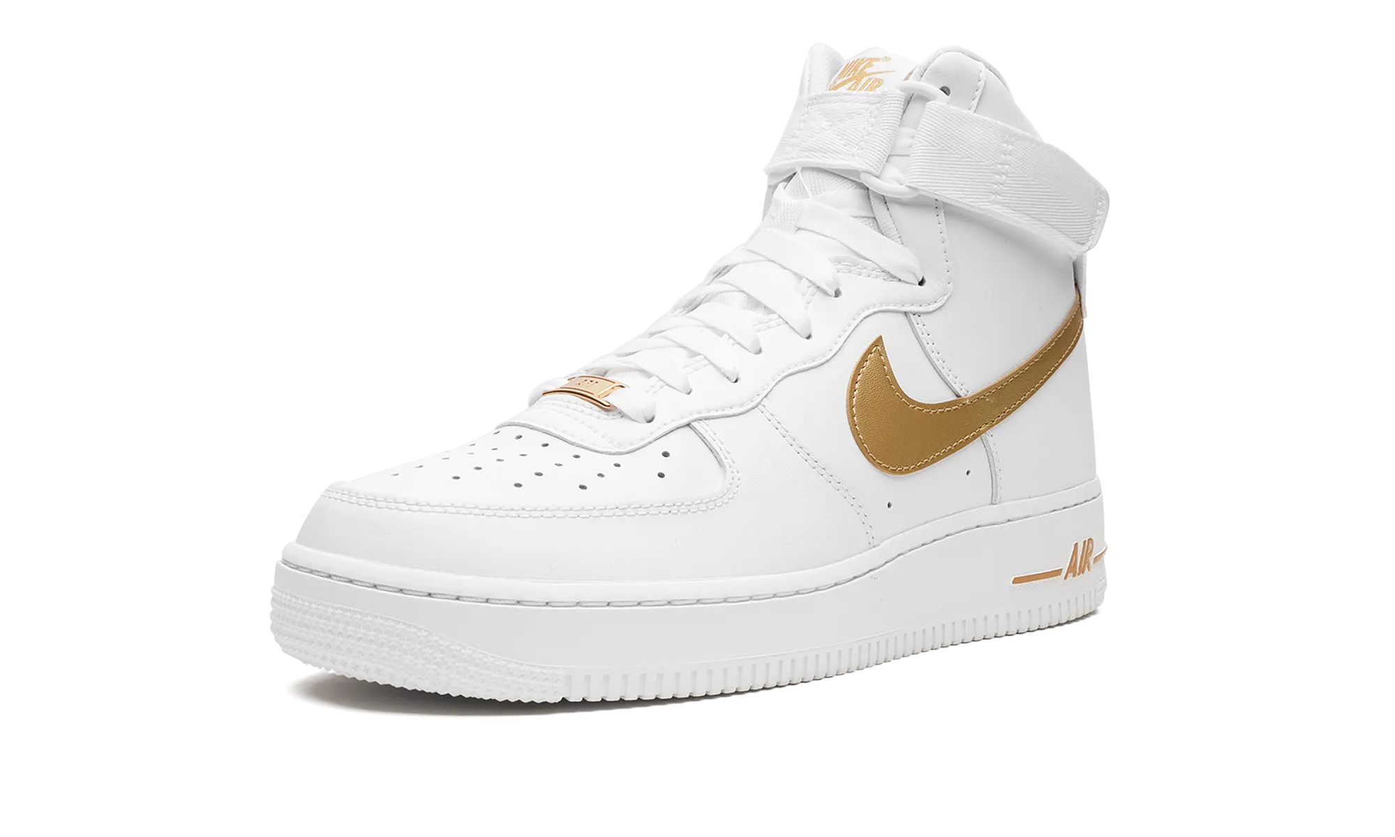 AIR FORCE 1 WMNS "White / Metallic Gold" Lace Comfort